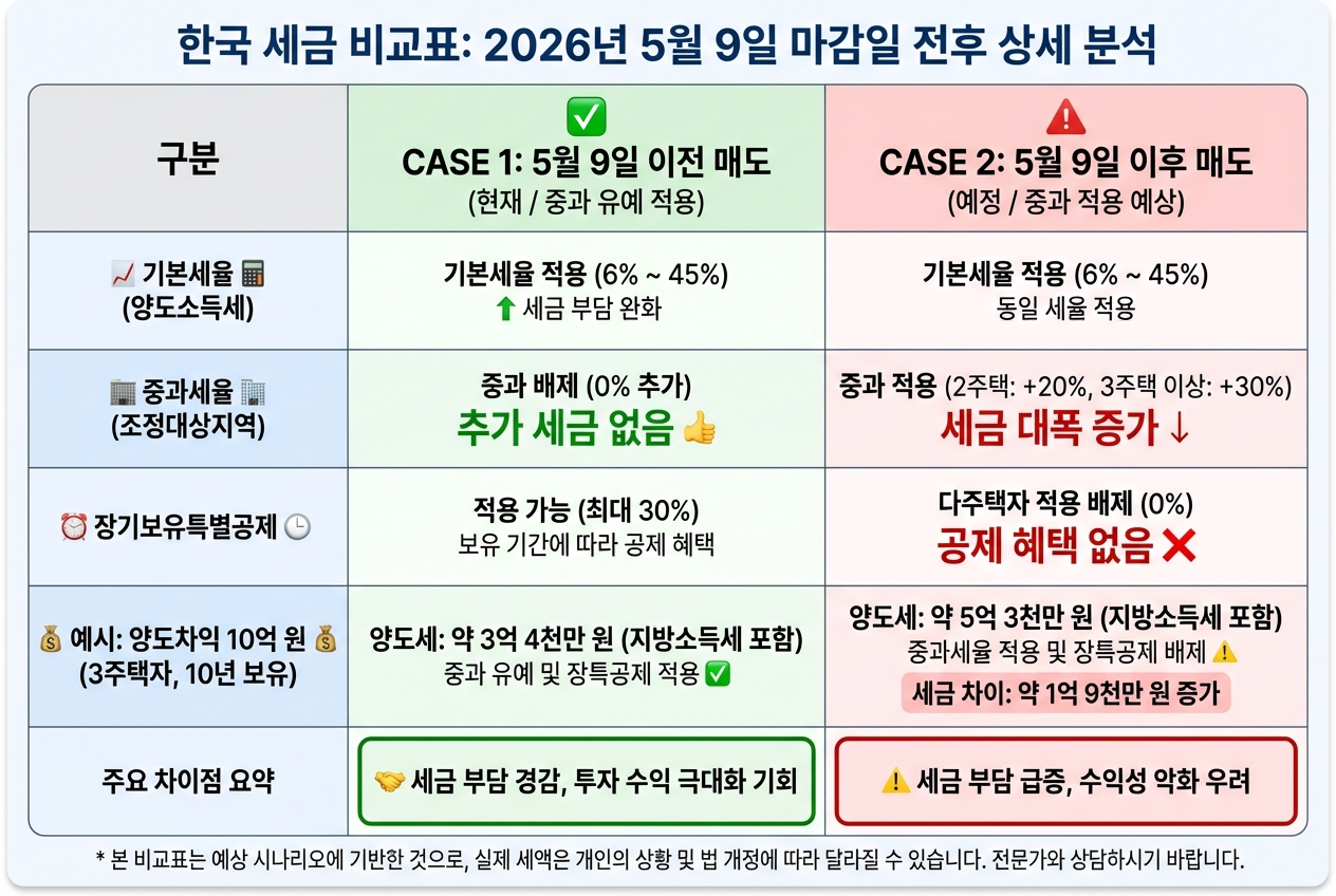 양도세 중과 유예 상세 표