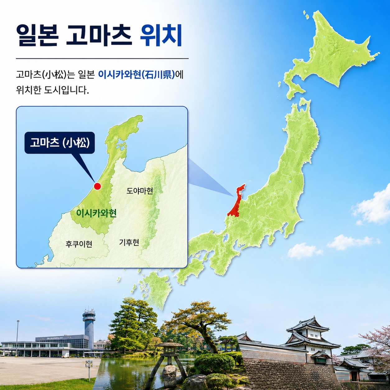 [고마츠] 상급 명문코스 라운드 - 아와즈 온천마을의 고즈넉한 료칸