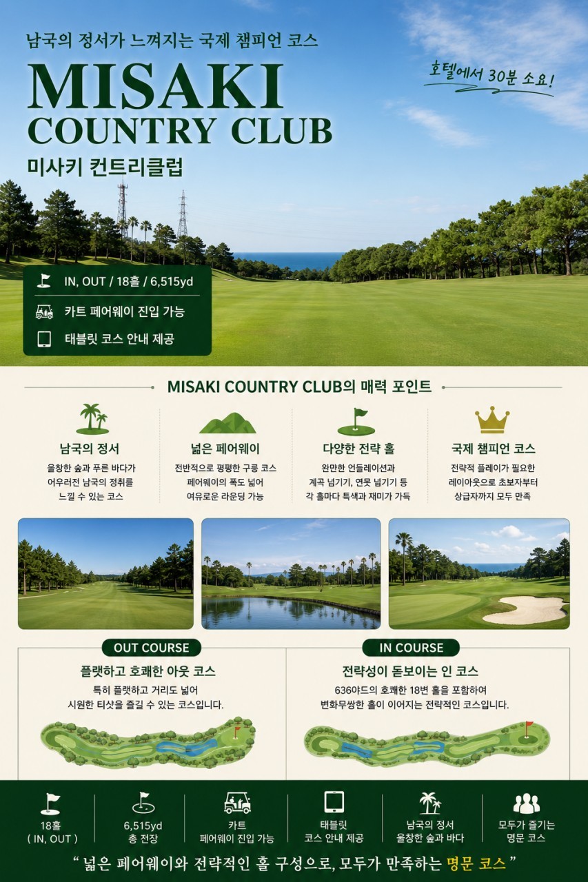 오사카 린쿠타운 시내호텔 - 명문 2색골프 이즈미사노·썬리조트·사카이 (주중체류일 9H서비스)