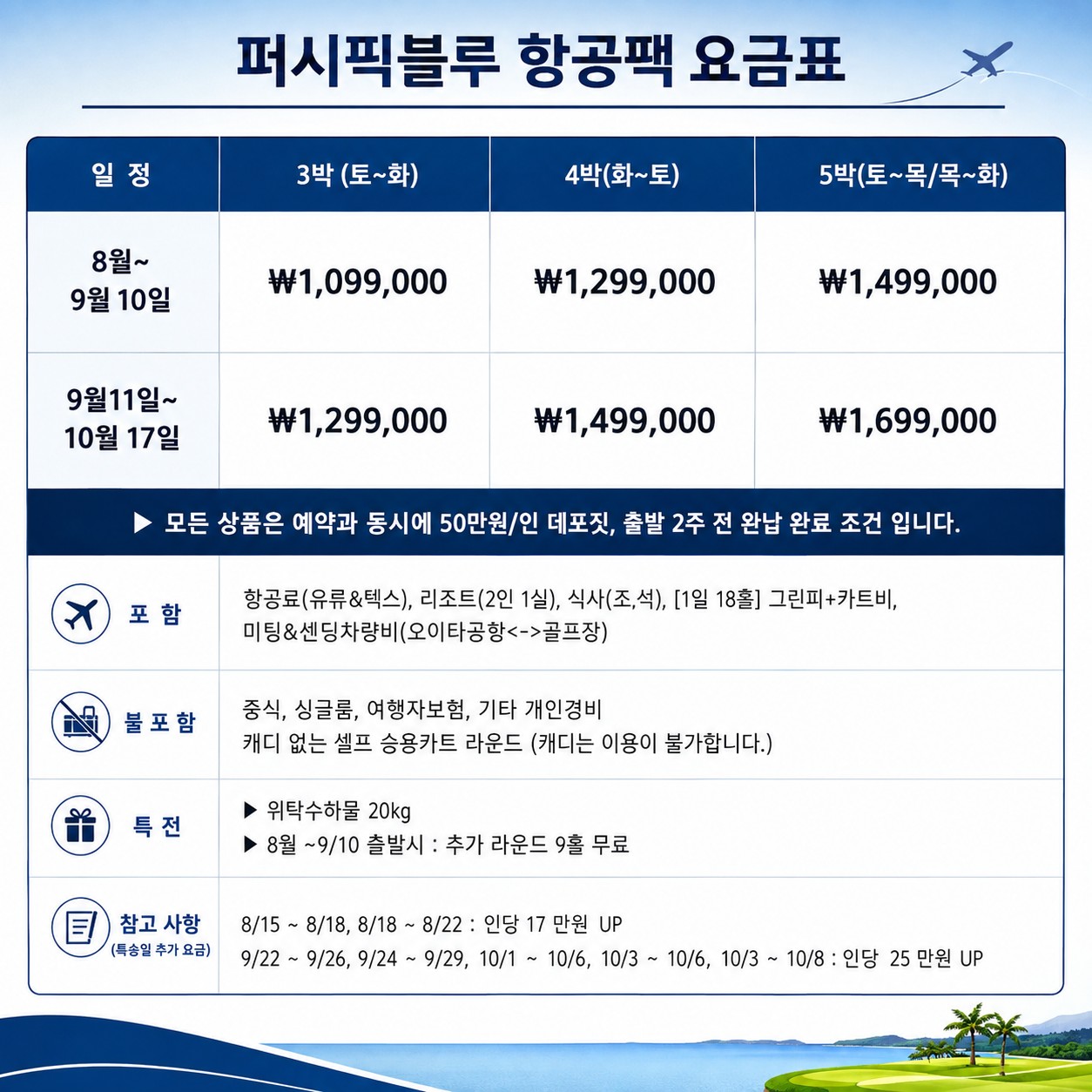 오이타 퍼시픽블루 컨트리클럽 - 탁 트인 바다를 품은 아름다운 골프리조트