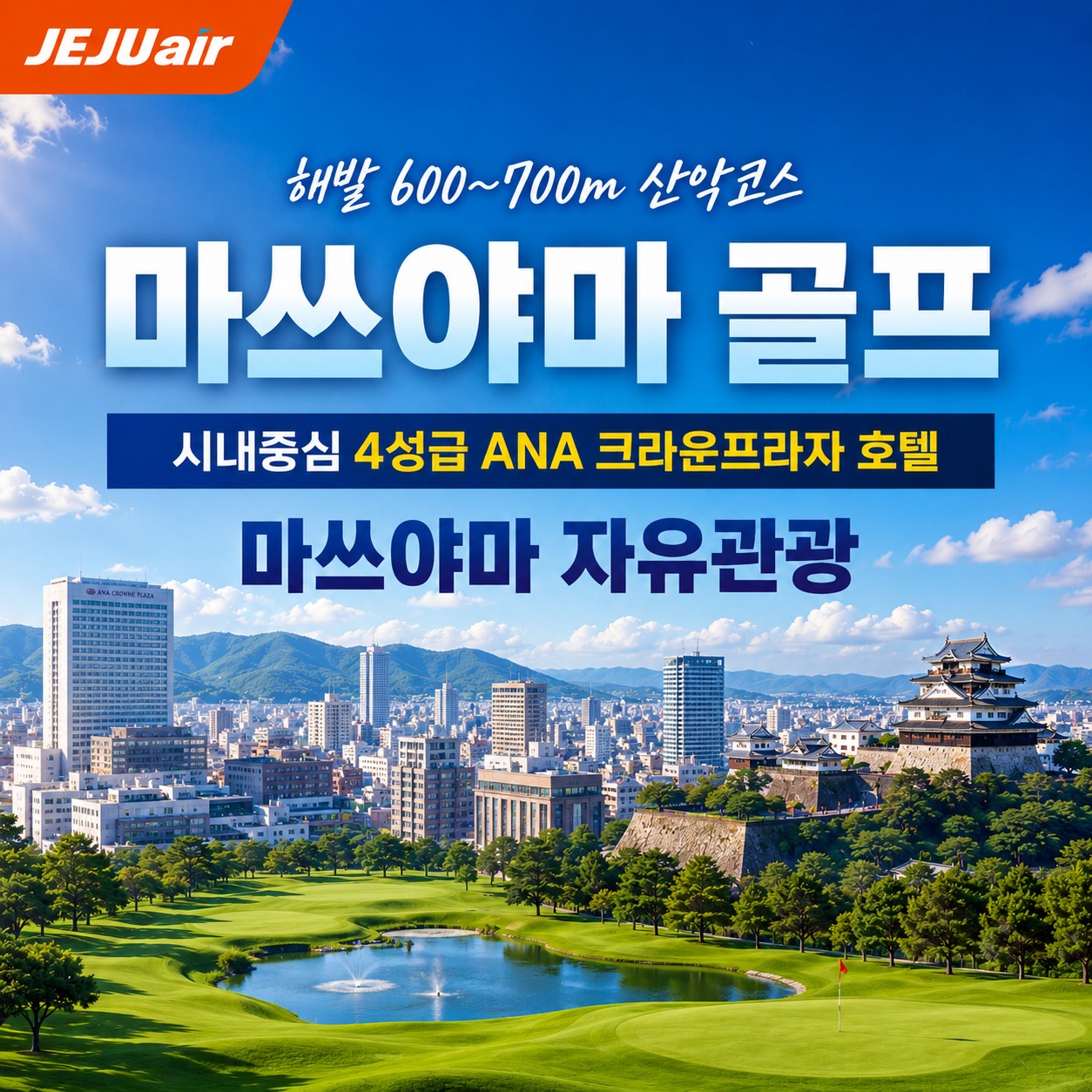해발 600~700m 산악코스 / 시내중심 4성급 호텔 (다운타운 이동 걱정없이 도보 자유관광 OK)