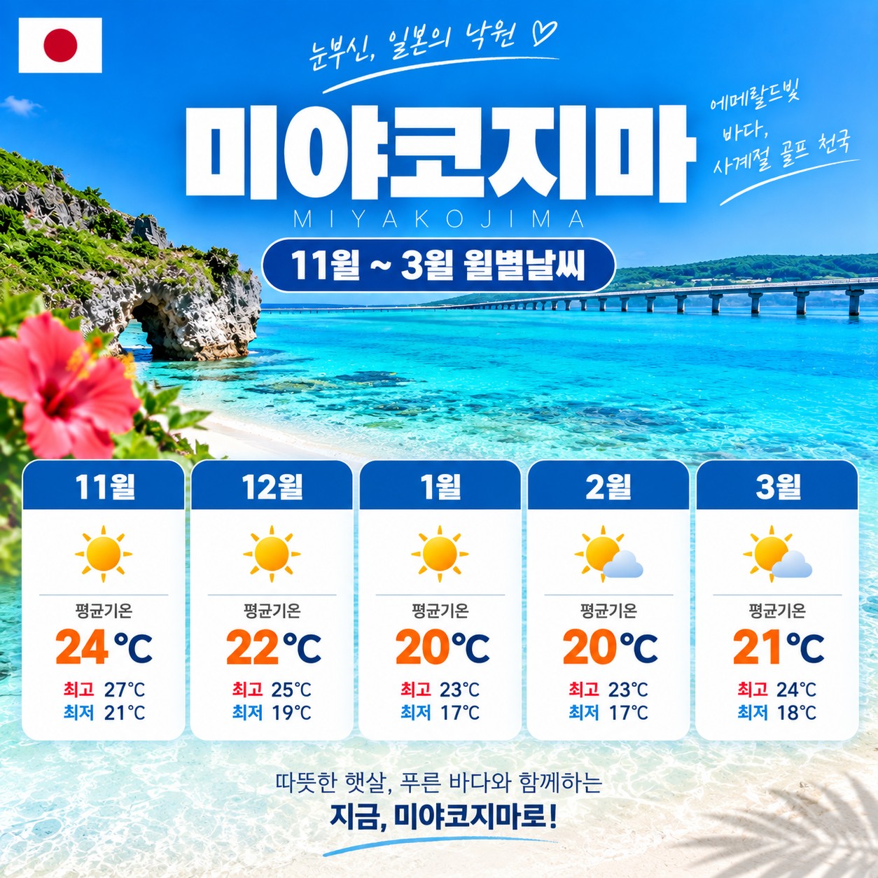 [항공불포함] 미야코지마 시기라리조트 산타모니카 오션뷰 3색코스