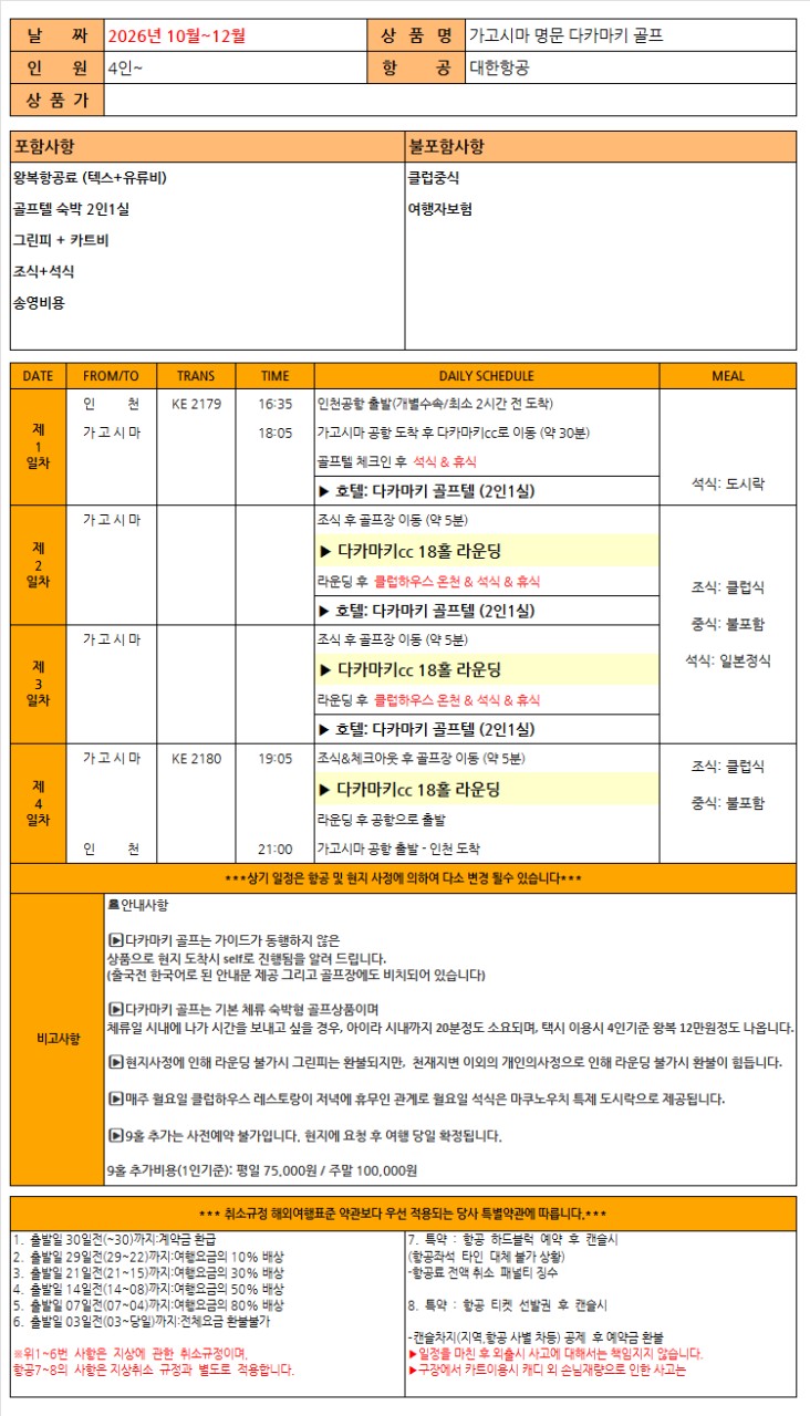 가고시마 명문 다카마키CC JLPGA 개최지 중식외 올포함