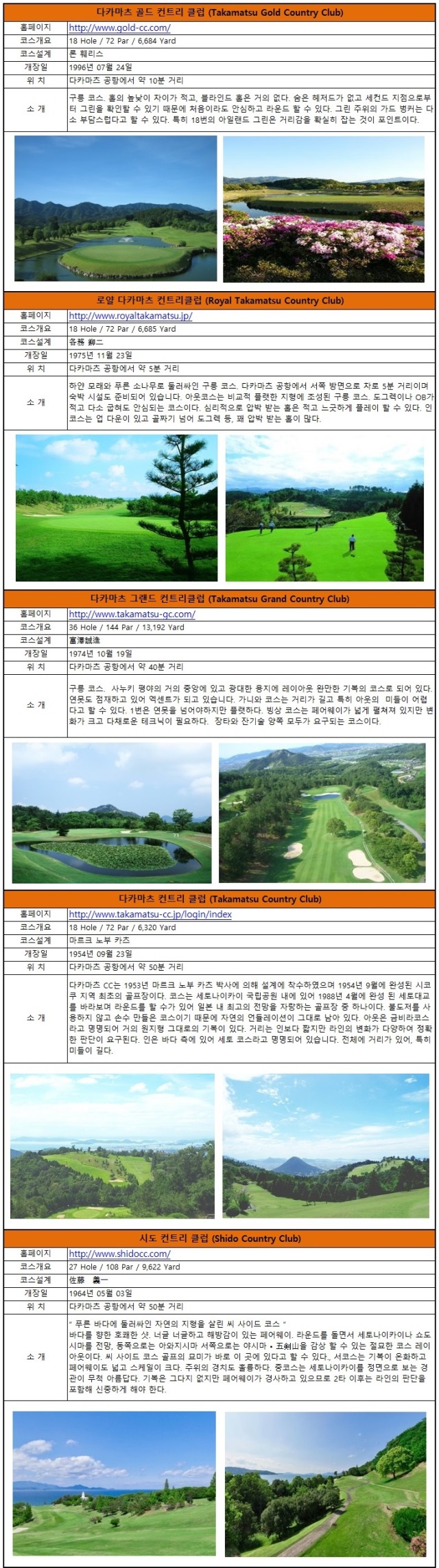 추석특가 다카마쓰3색골프투어 9/25일출발