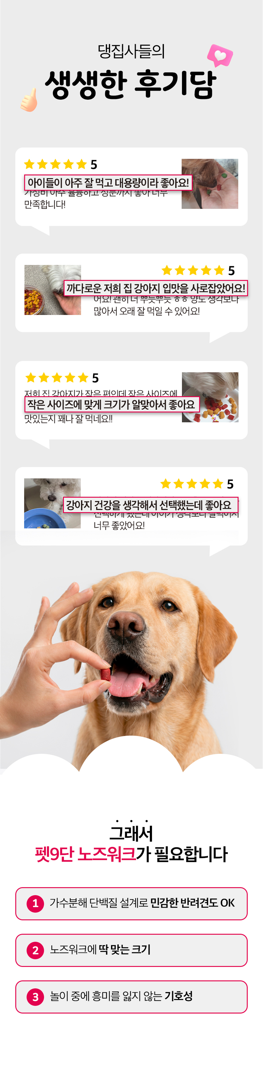 목우촌 펫9단 노즈워크 가수분해 강아지 간식 소고기 1kg