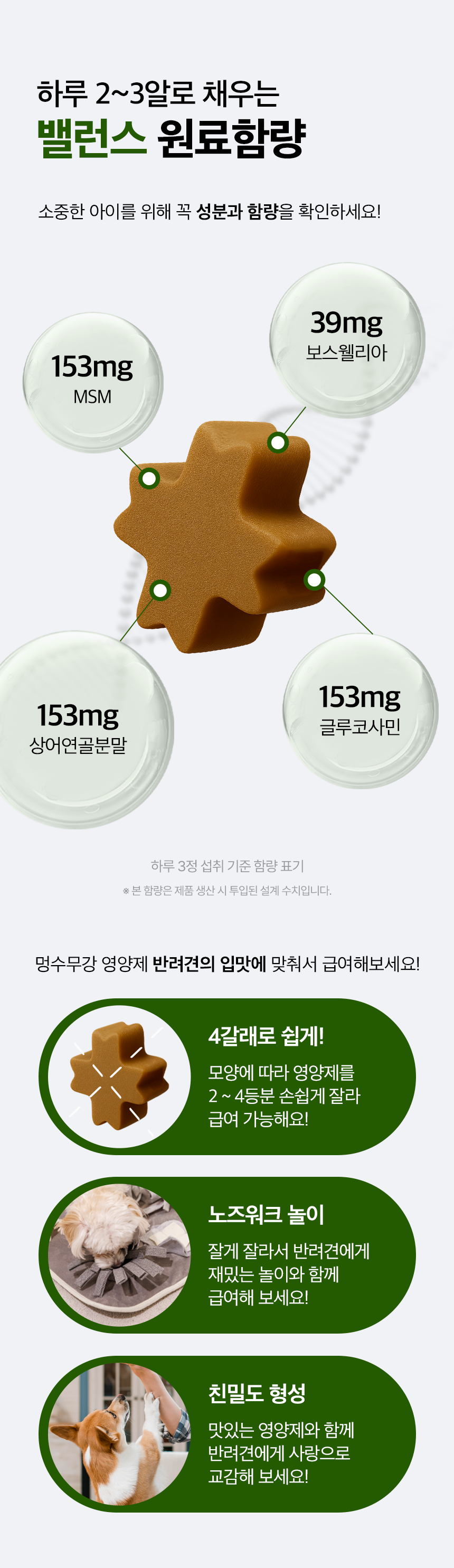 관절강화 영양제 튼튼하개 100g