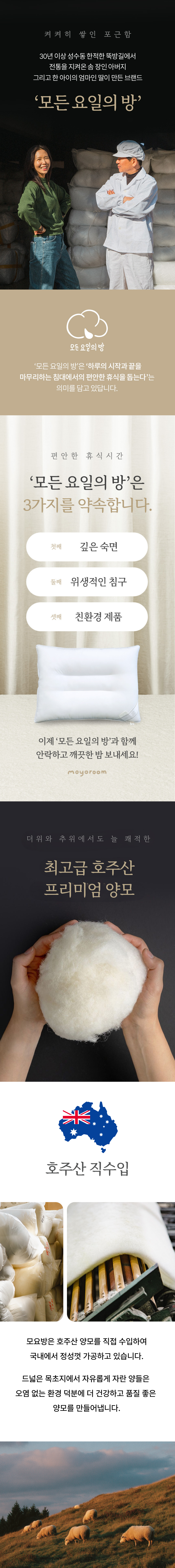 양모 경추 베개솜 50x70cm
