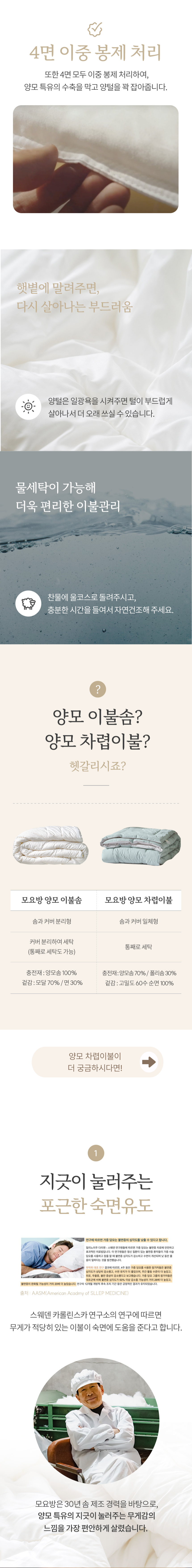 양모 이불솜 (SS, Q, K)