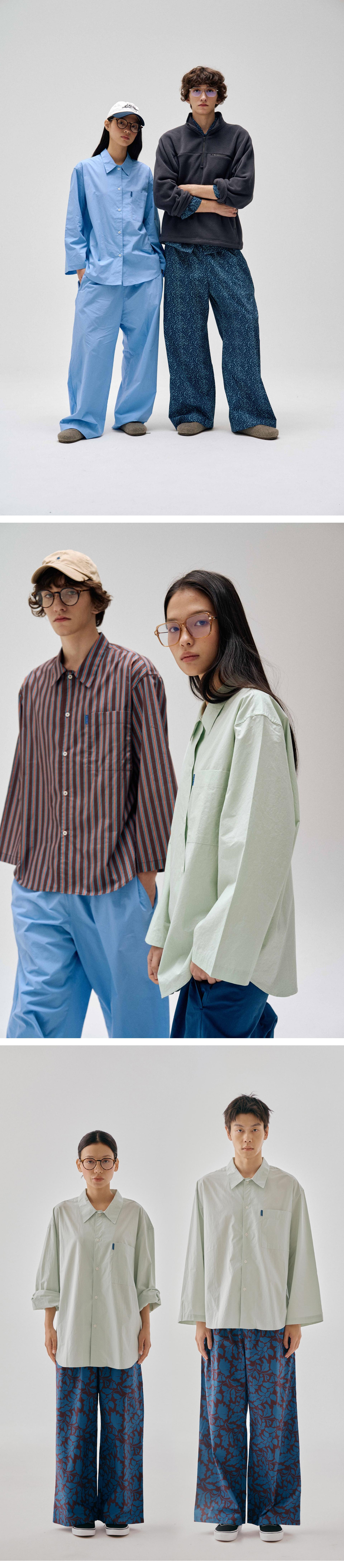 [2PACK] 클래식 레이어드 홈웨어 파자마 셋업 14Colors