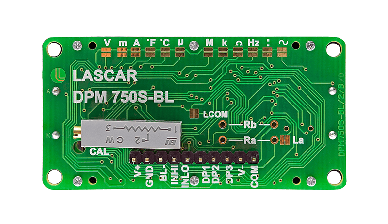 백라이트 기능이 있는 200mV LCD 전압계 LASCAR Panel Meters / DPM 750S-BL