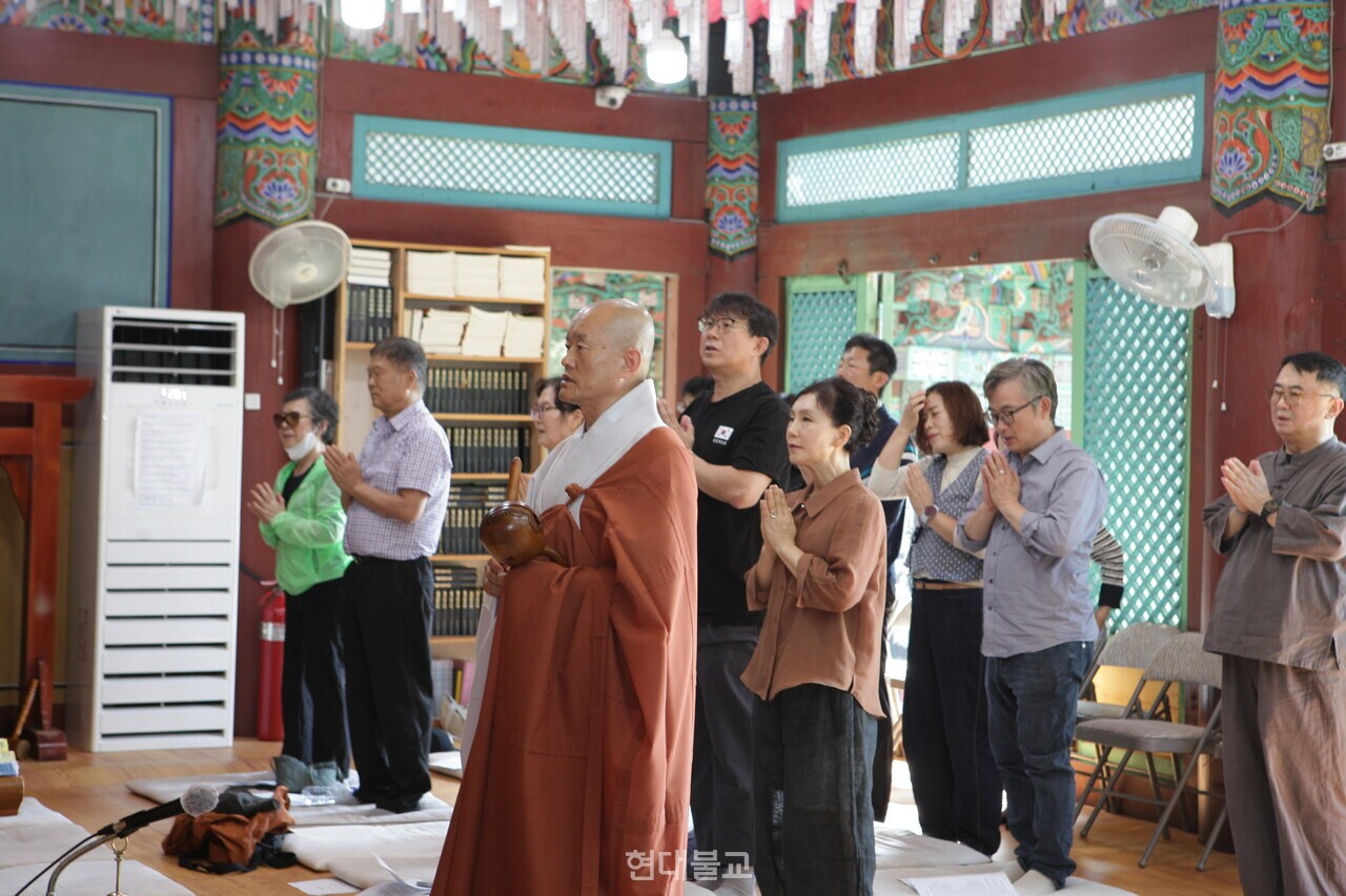 조계종 민족공동체추진본부는 9월 27~28일 부산 일원에서 ‘제5차 평화통일도량 순례’를 봉행했다. 사진은 원오사에서 평화통일법회를 봉행하는 모습.