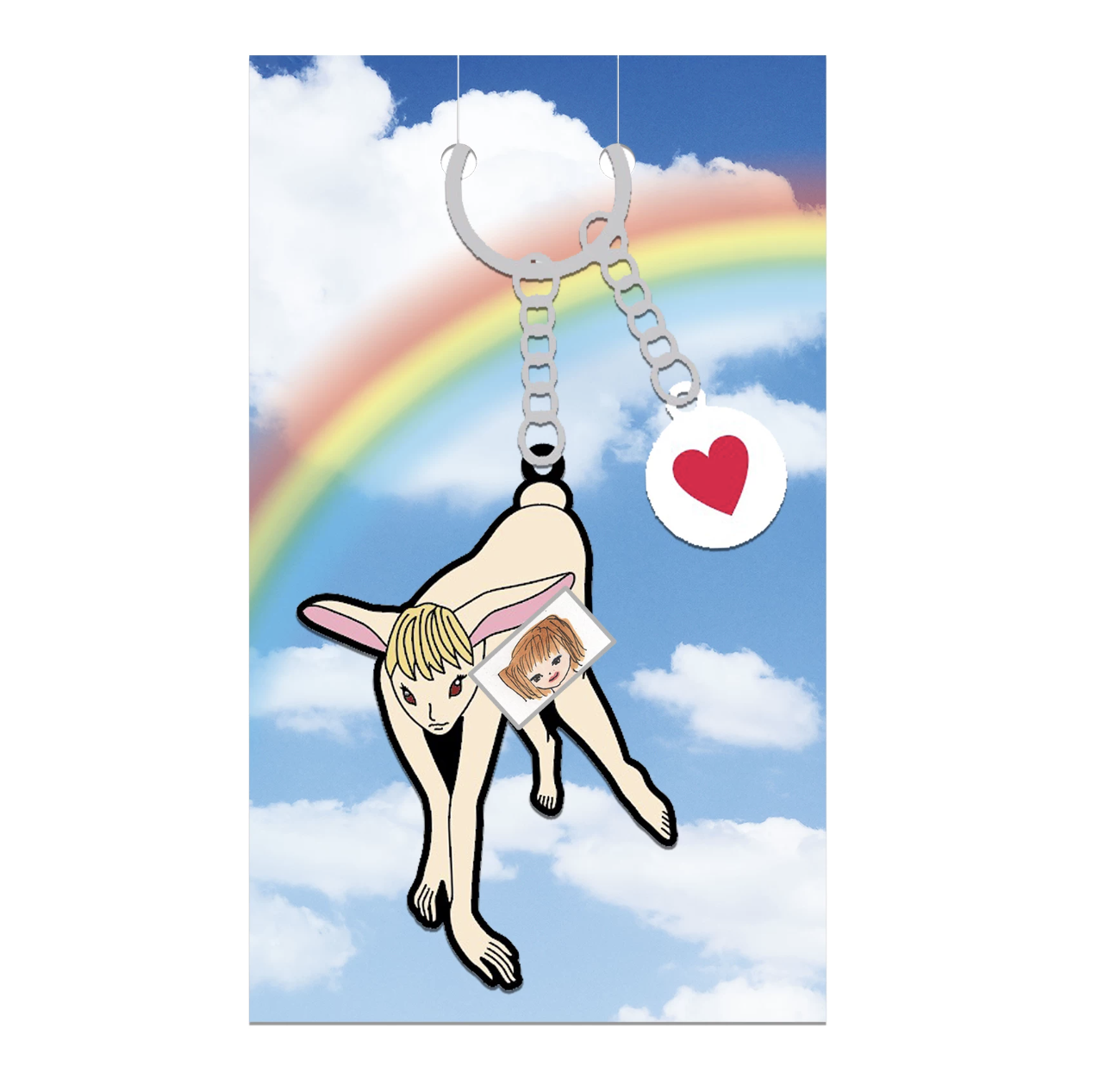 Bunny girl keychain
