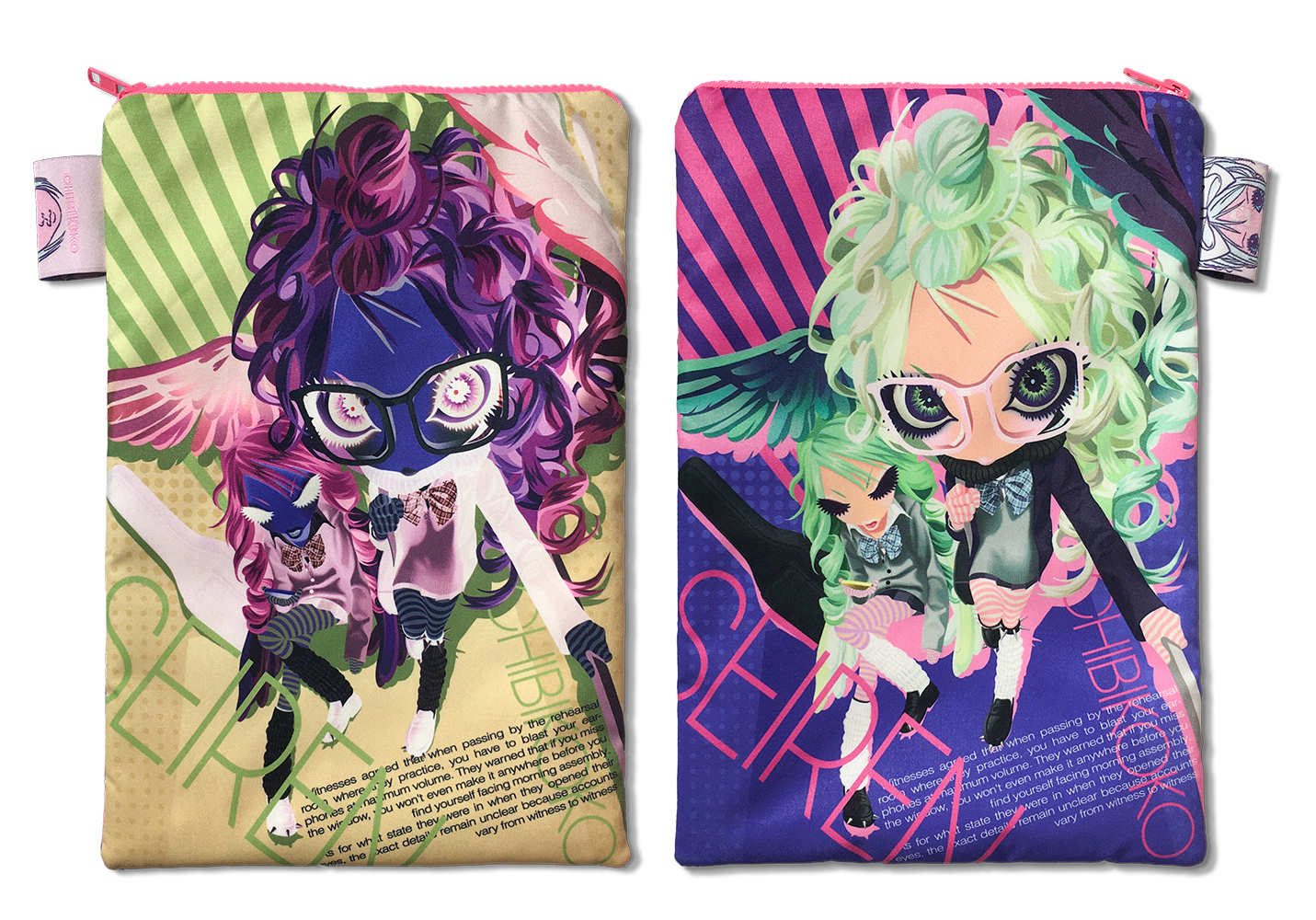 [ChiBiKOKO] 高校 SEIREN multi pouch - Blue