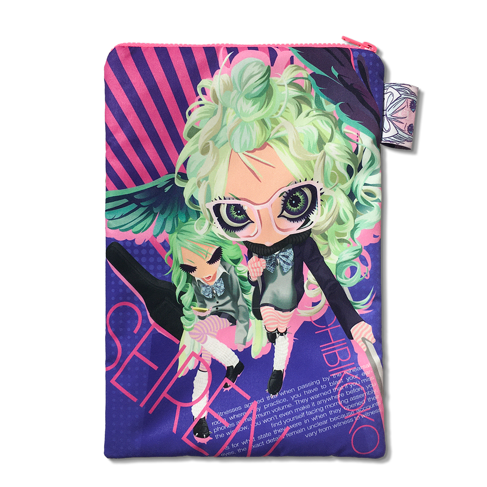 [ChiBiKOKO] 高校 SEIREN multi pouch - Blue