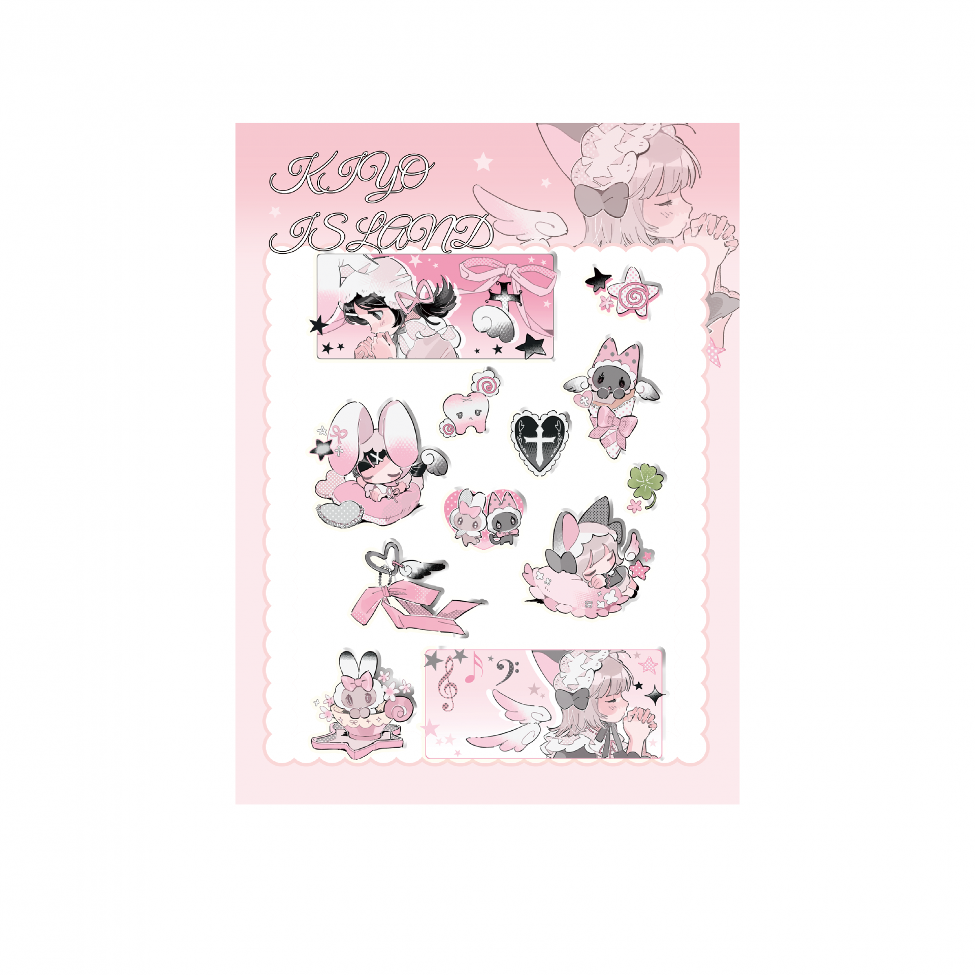[Kiyo island] 1.0 Main Visual Goods - Epoxy Stickers