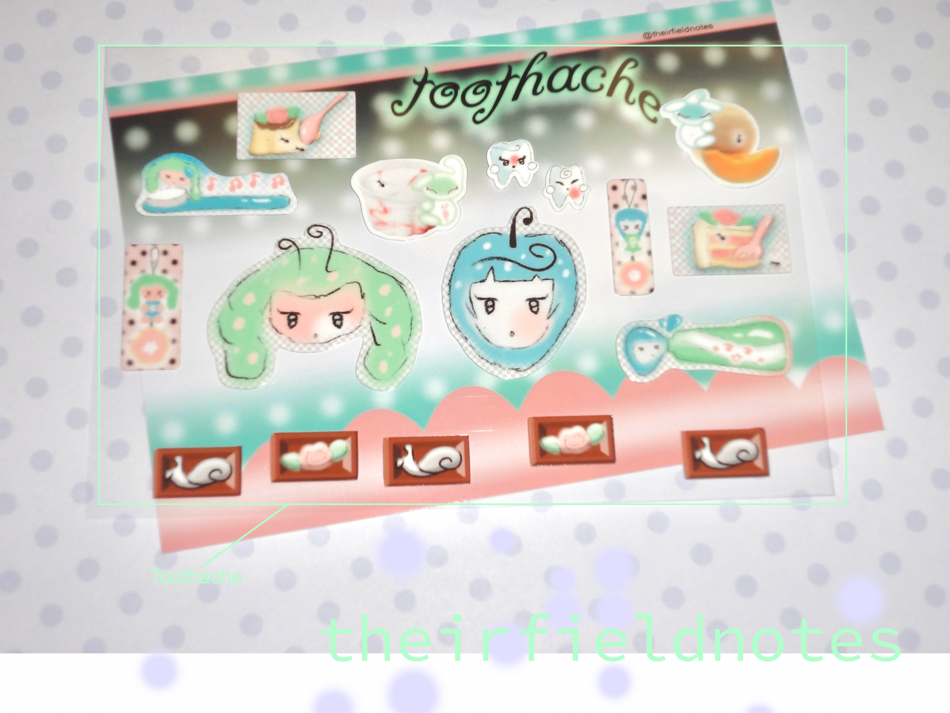 Toothache sticker
