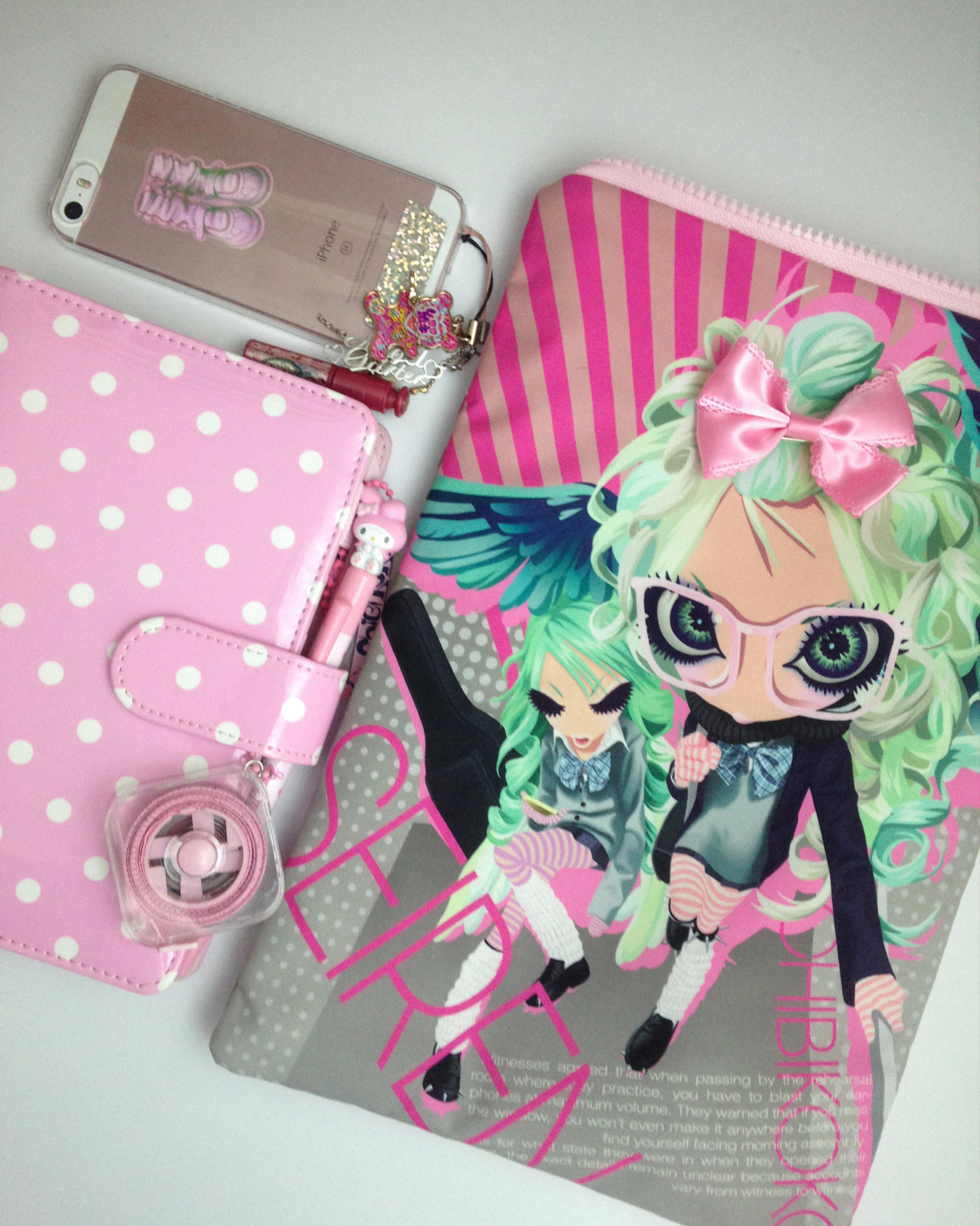 [ChiBiKOKO] 高校 SEIREN multi pouch - Pink