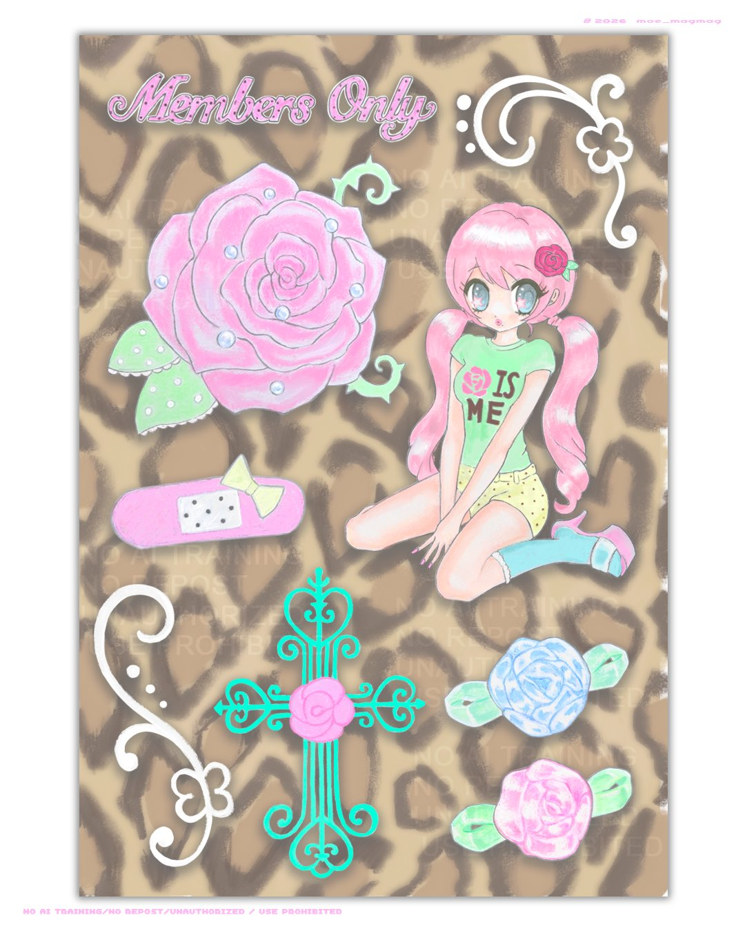 PINK ROSE GAL sticker