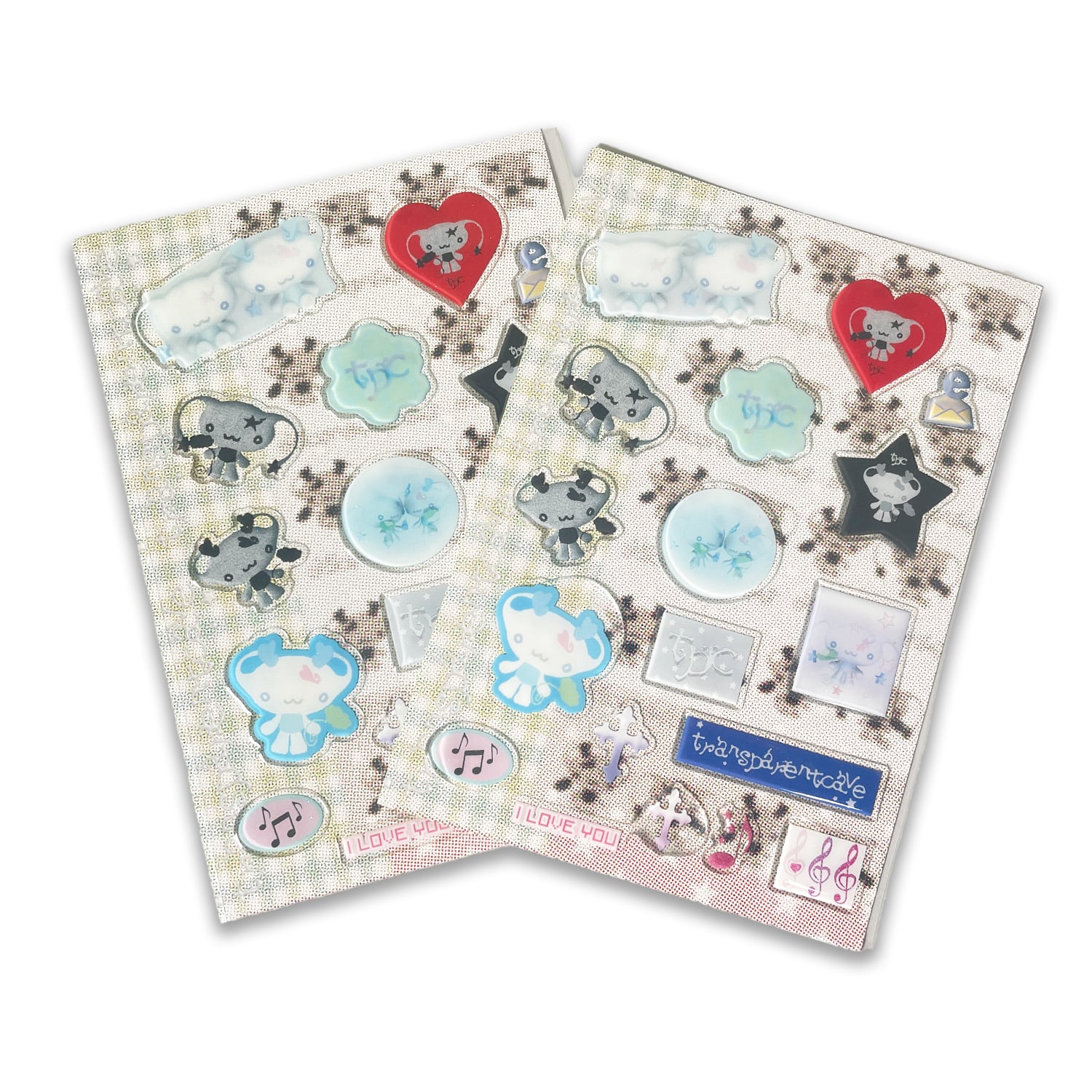 Transparent Cave x Alldollscode * 3D Glitter Sticker