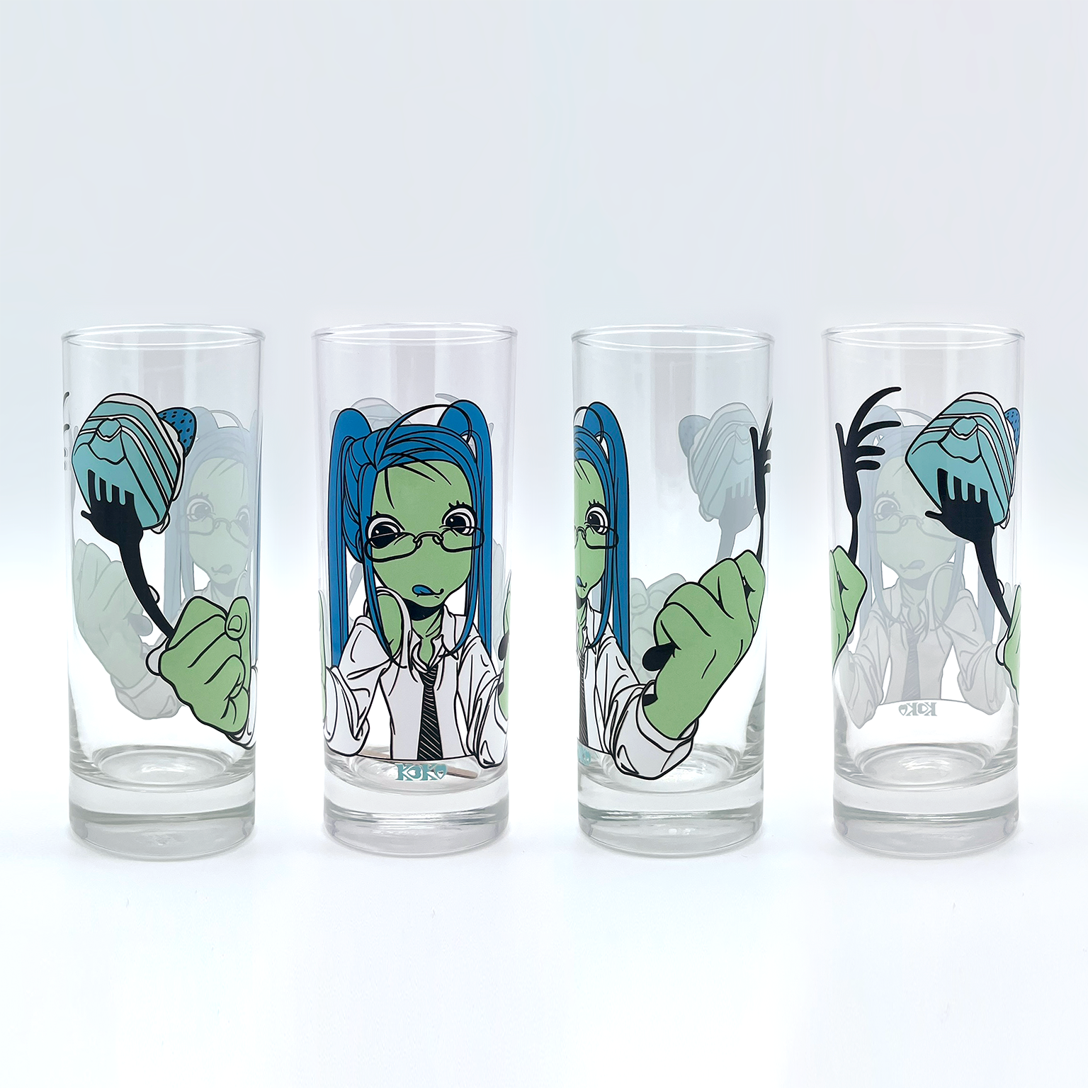KOKO cake glass - blue