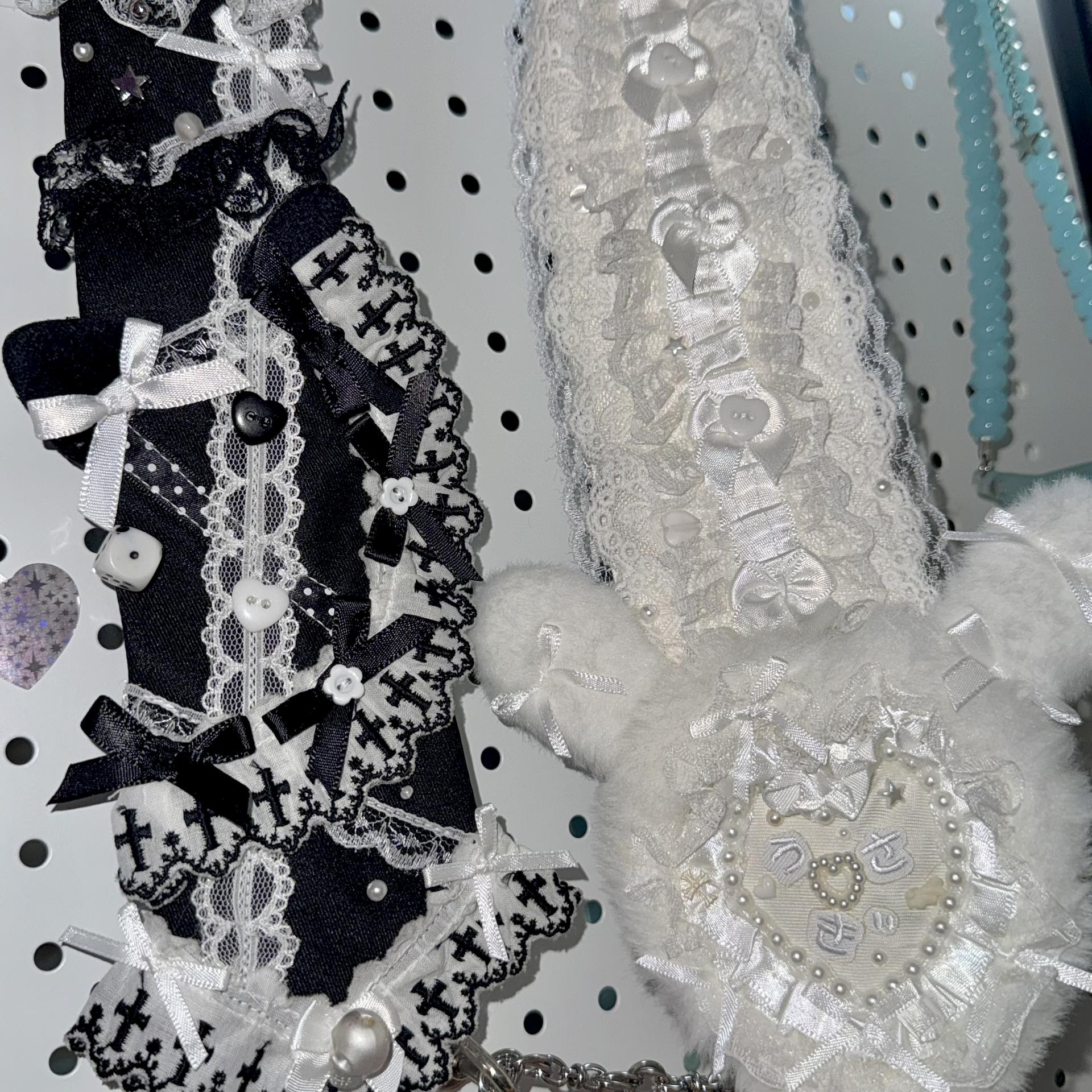 데코 넥타이 (white)
