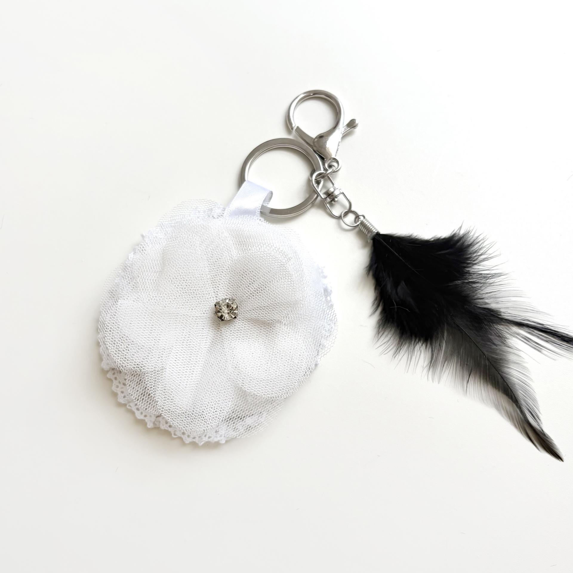 flower mirror keyring