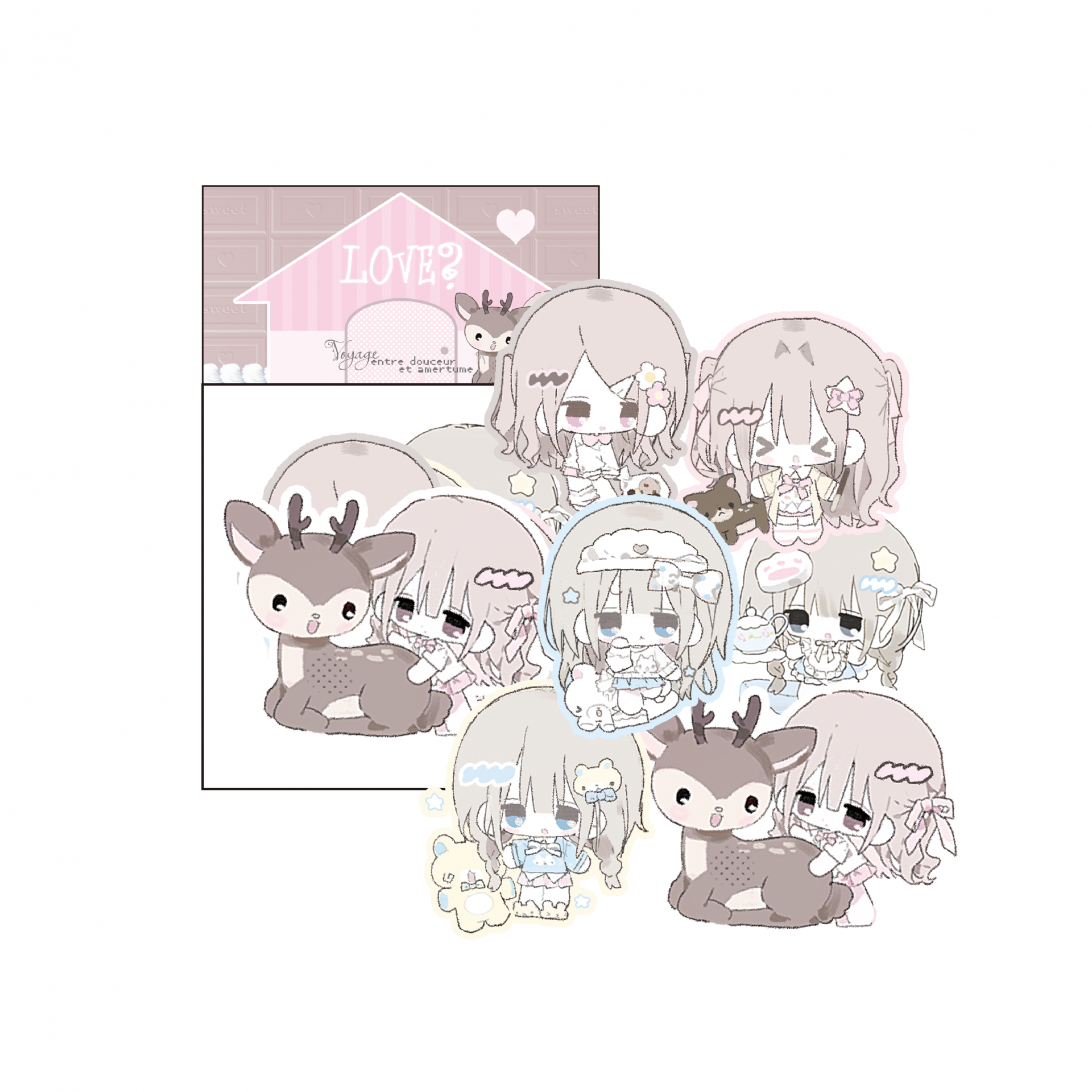 [Kiyo Island] x six9w - QQ Character Sticker Pack