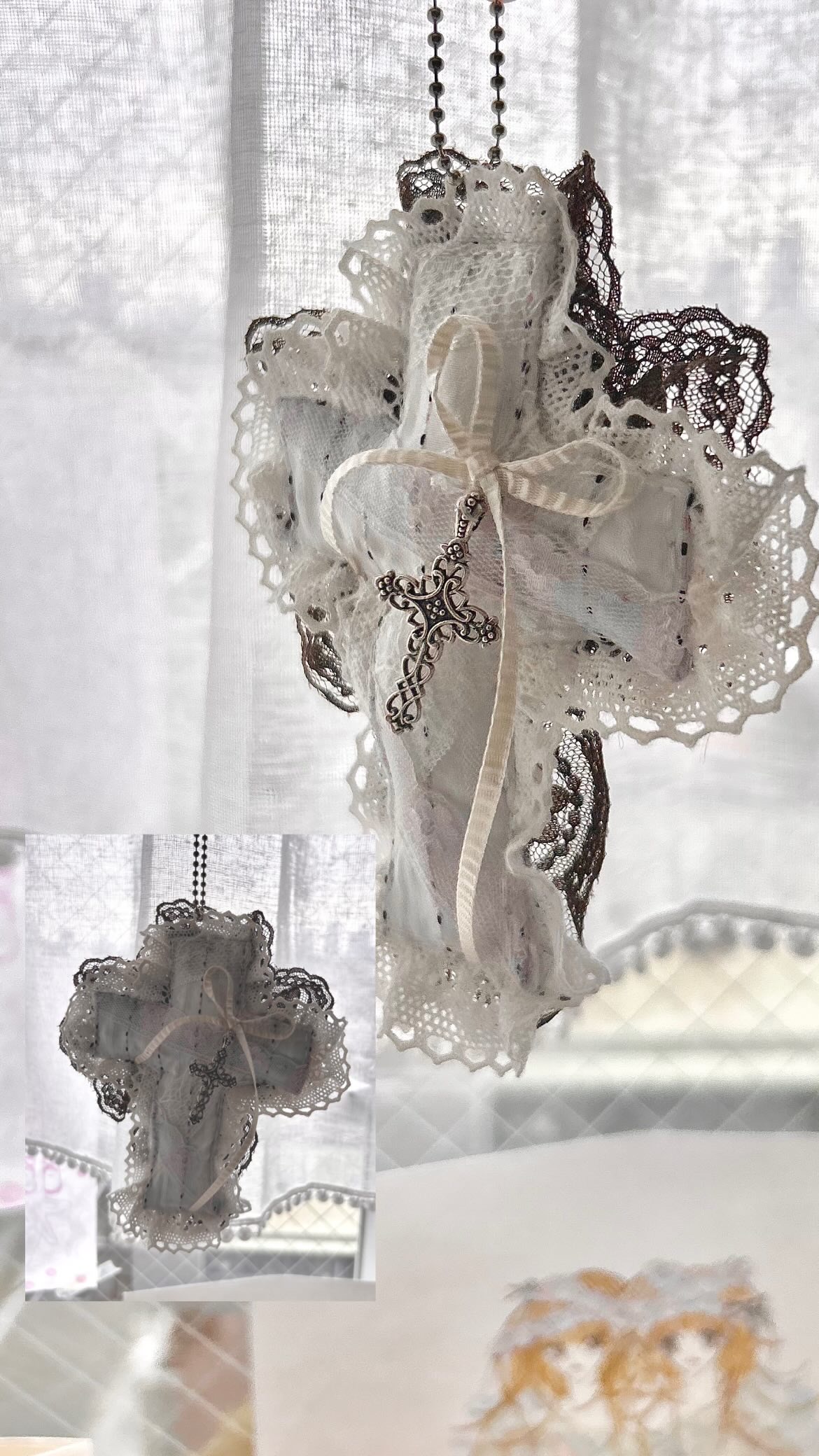 amethyxt hair pin-key charm