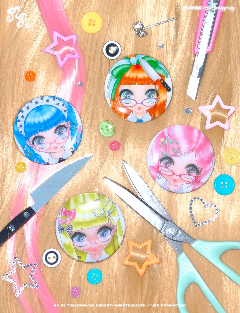 Halo pin button (4종)