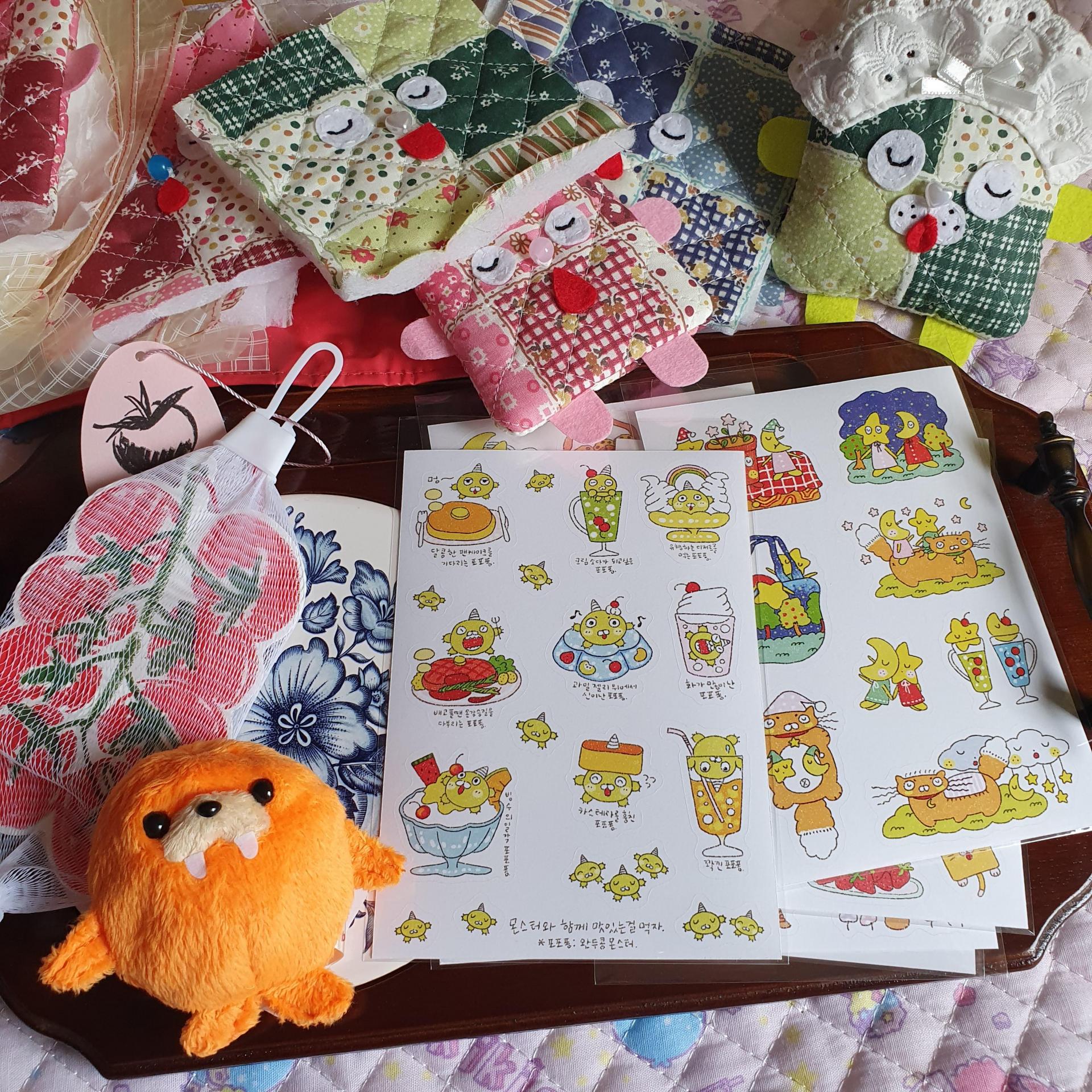 Let's eat something delicious with monsters sticker