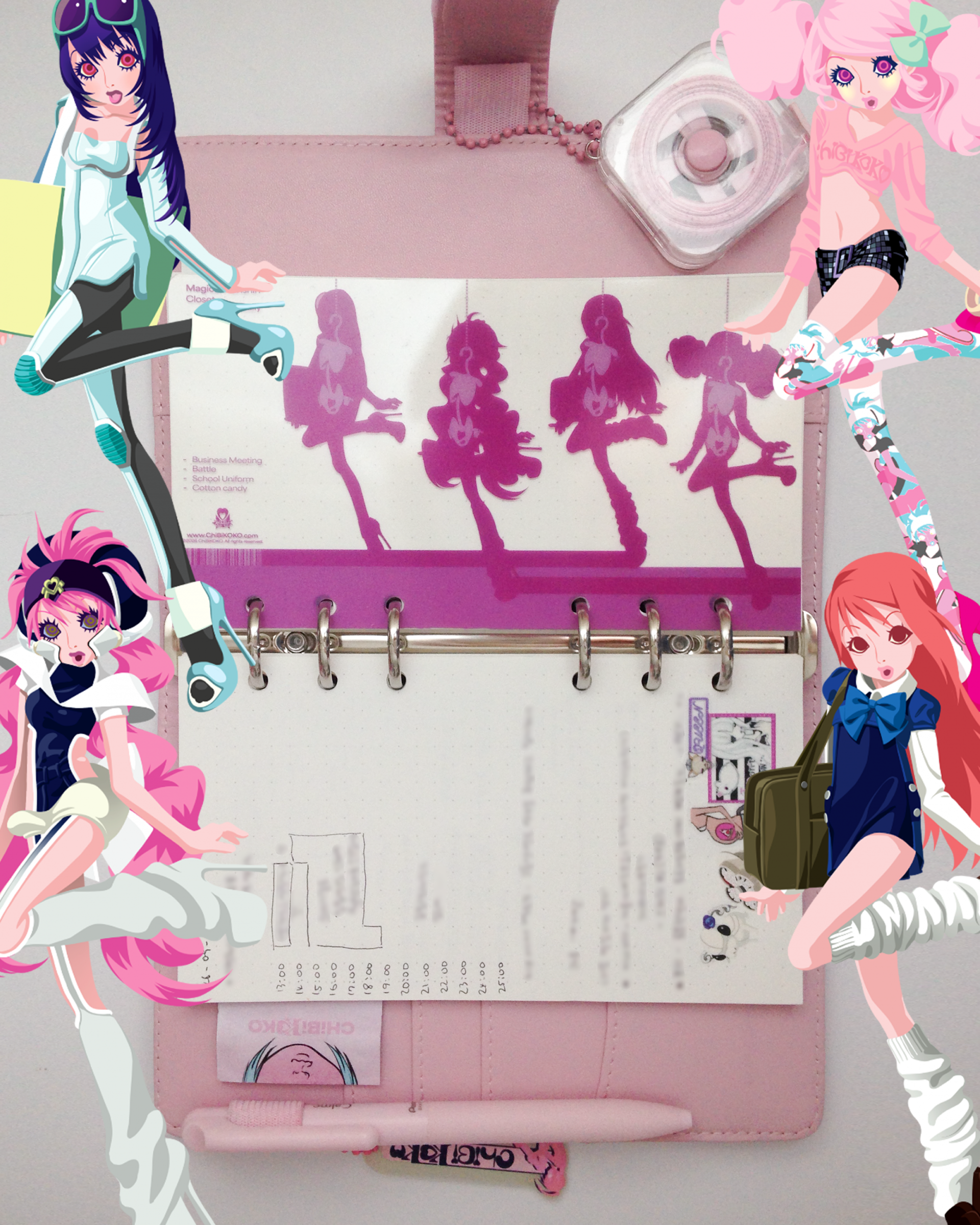 [ChiBiKOKO] Magical Henshin Closet sticker - Daily