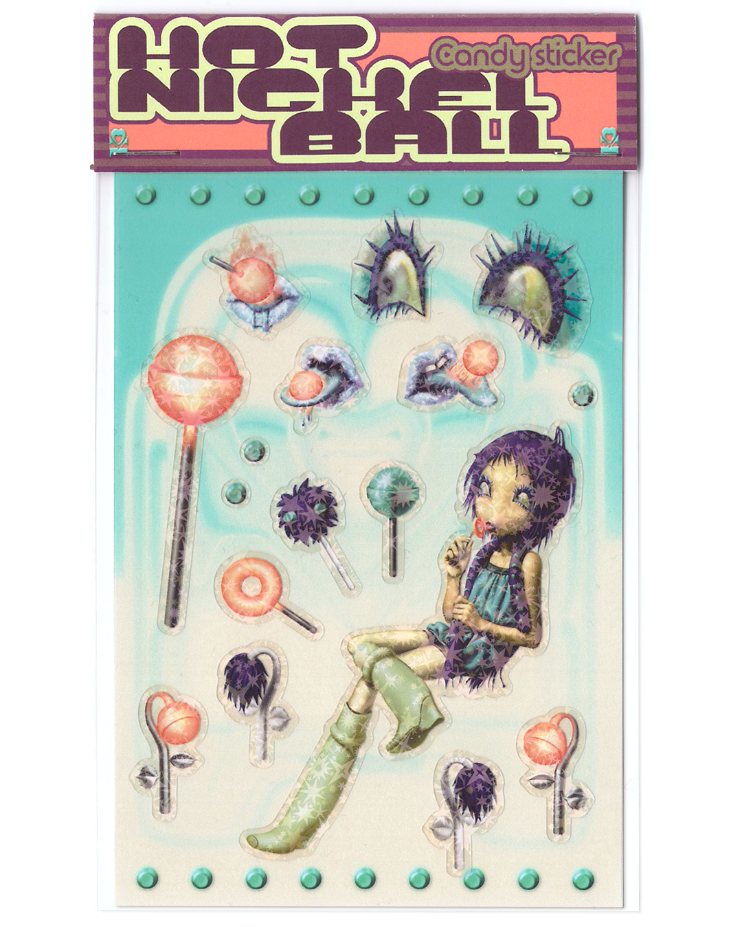Hot Nickel ball candy 스티커 (2종)