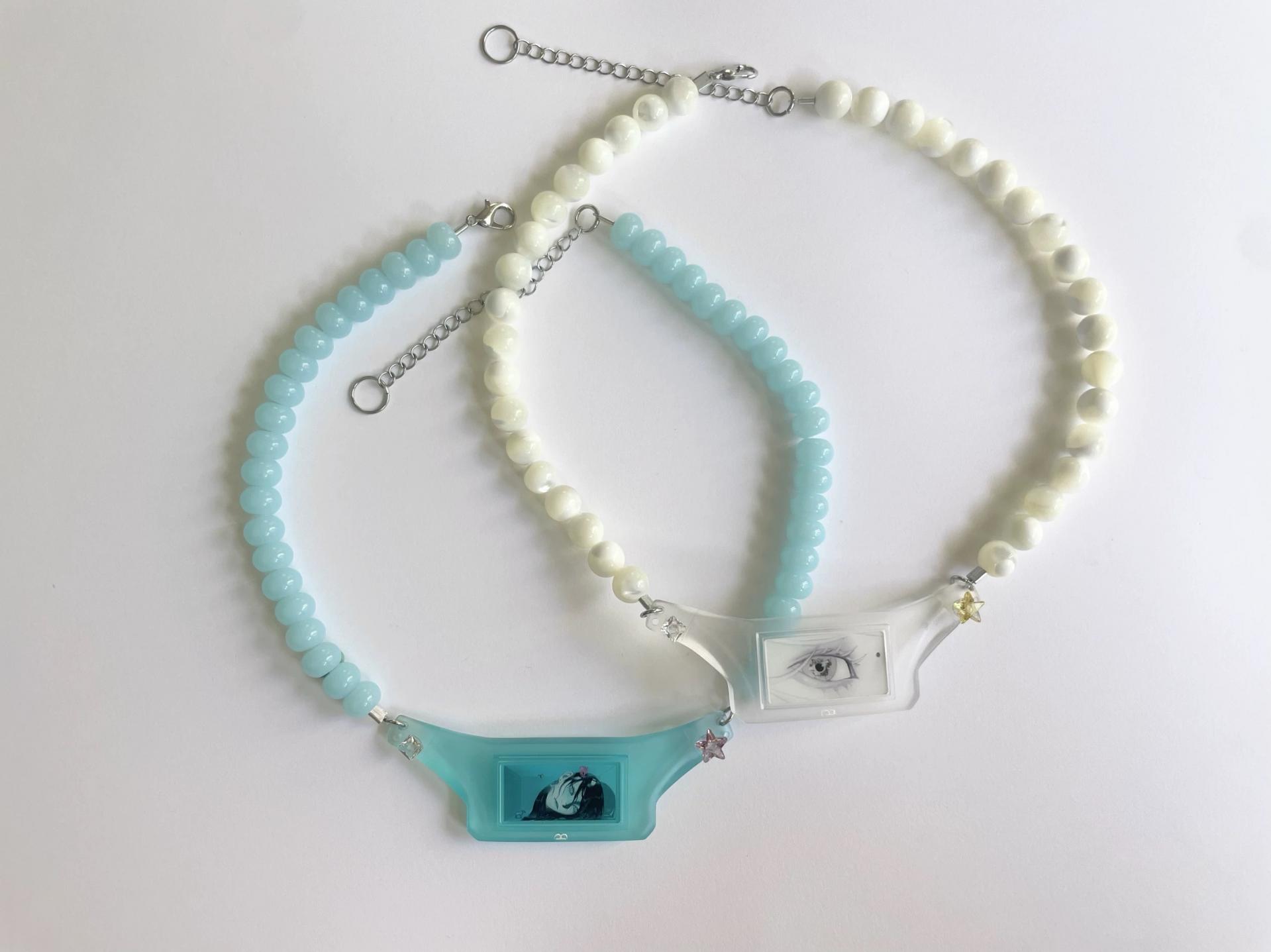 takeabreak x 清已 collab necklace (mint ver.)
