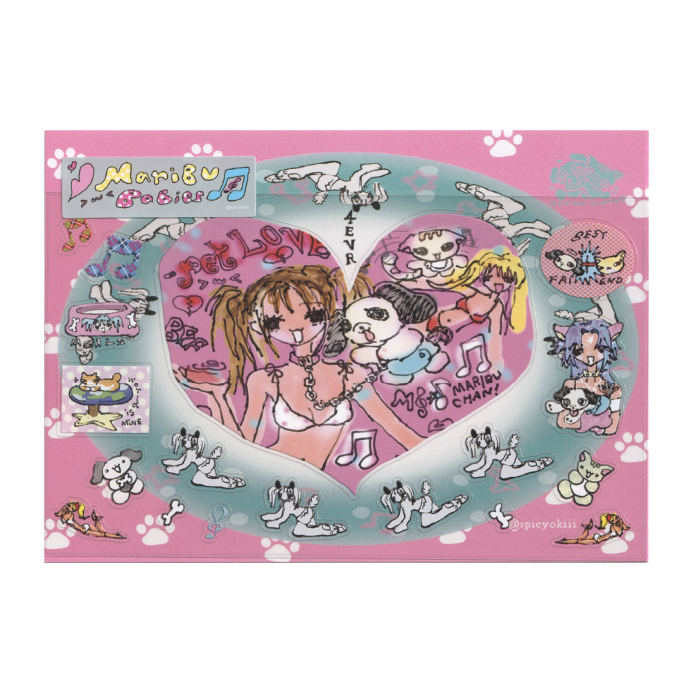 [MARIBU] PET LOVING! plate seal sticker