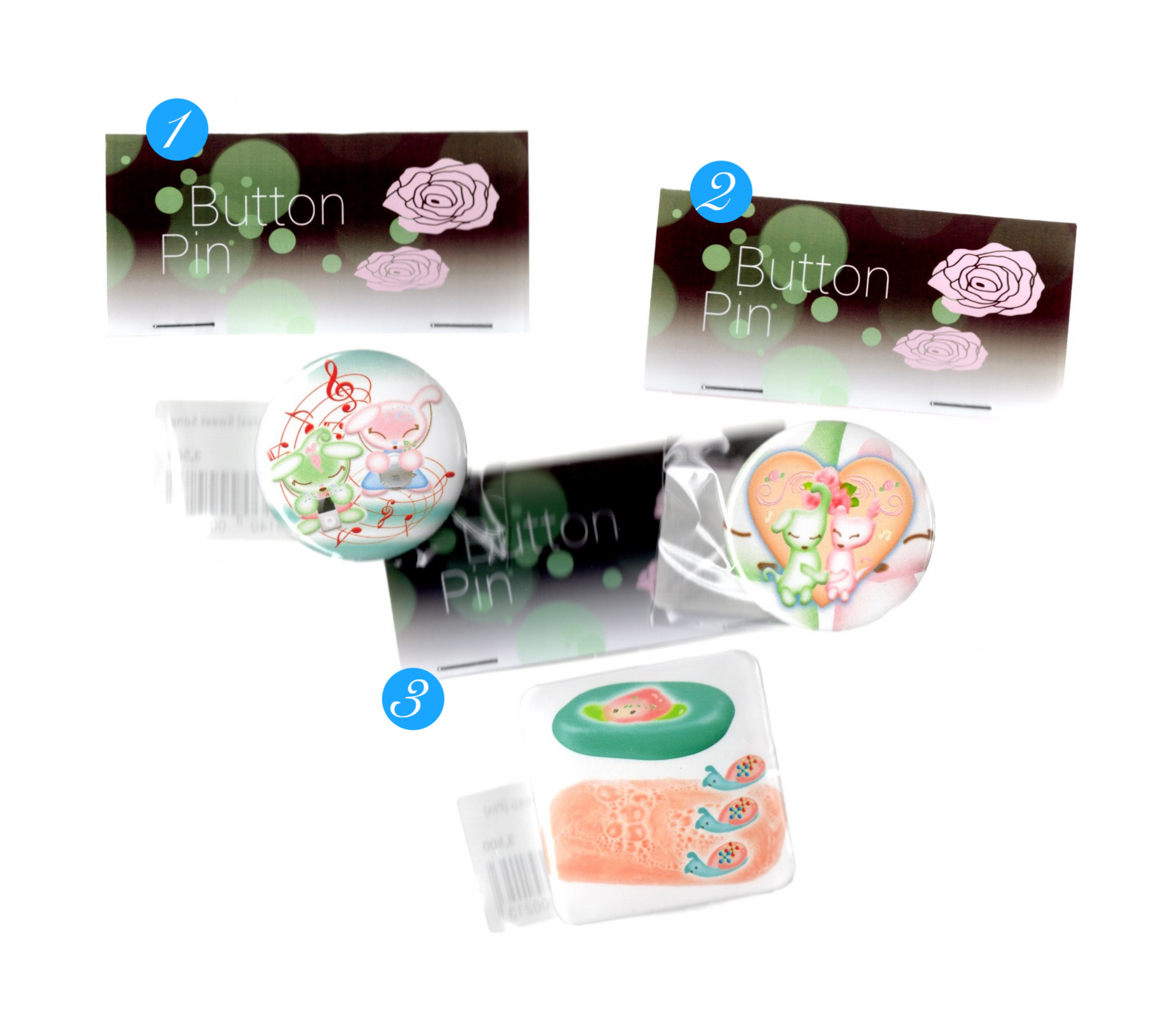 pin button (3종)