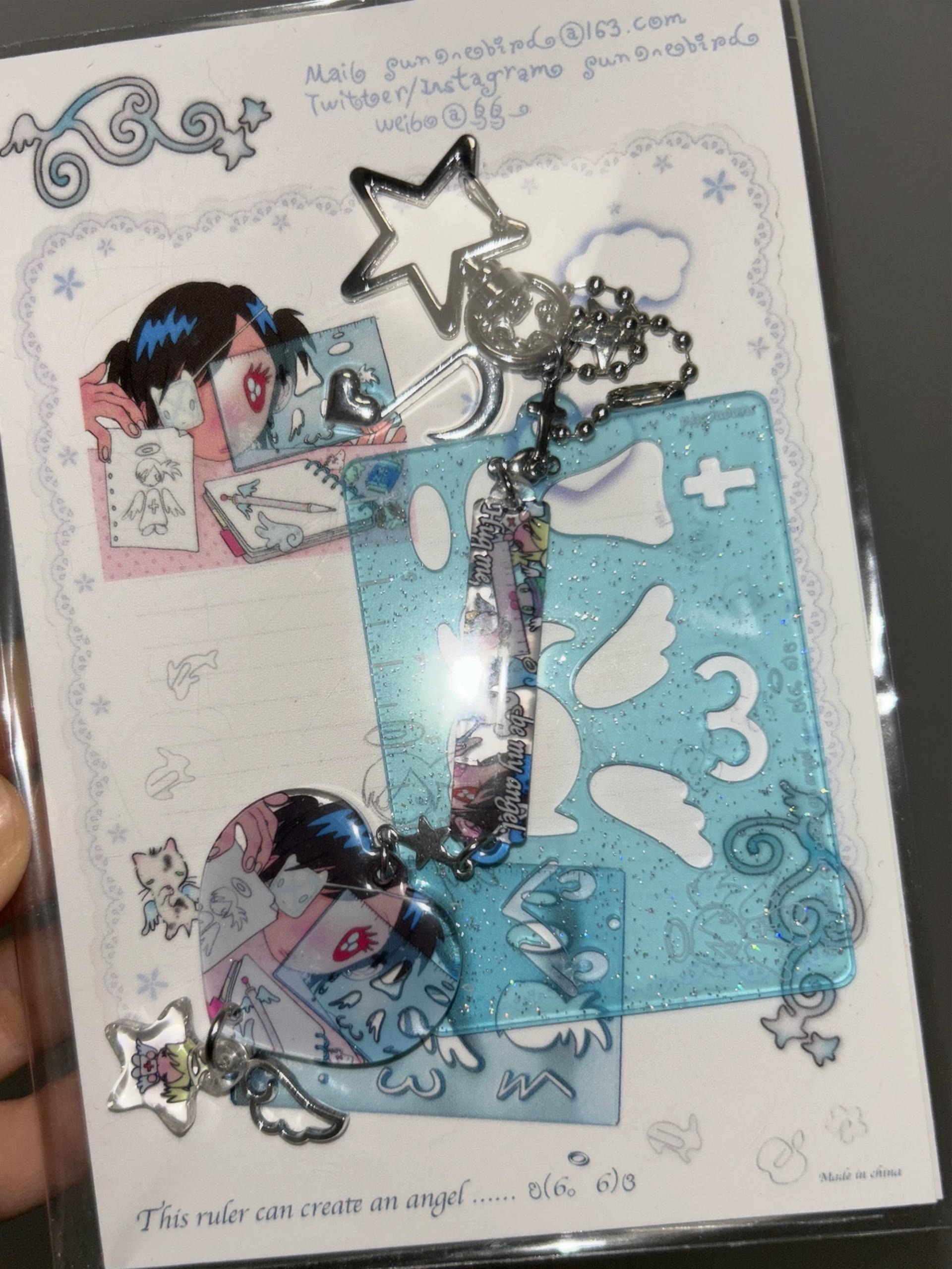 With this ruler, you can create an angel... Multi Keychain