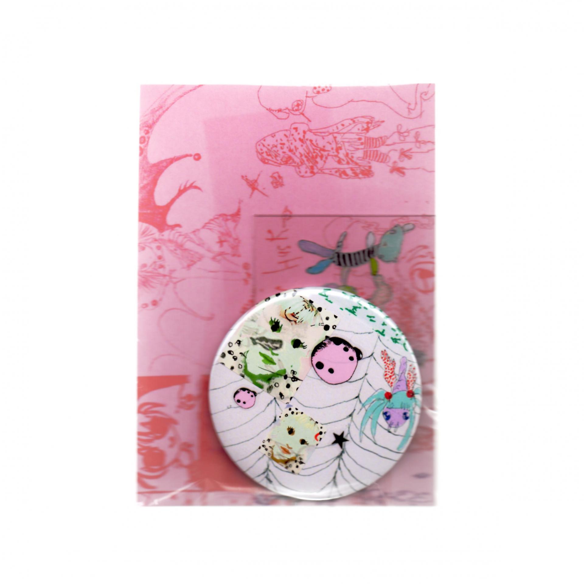 [tuizhaaa] handmade collage pin button (only one)