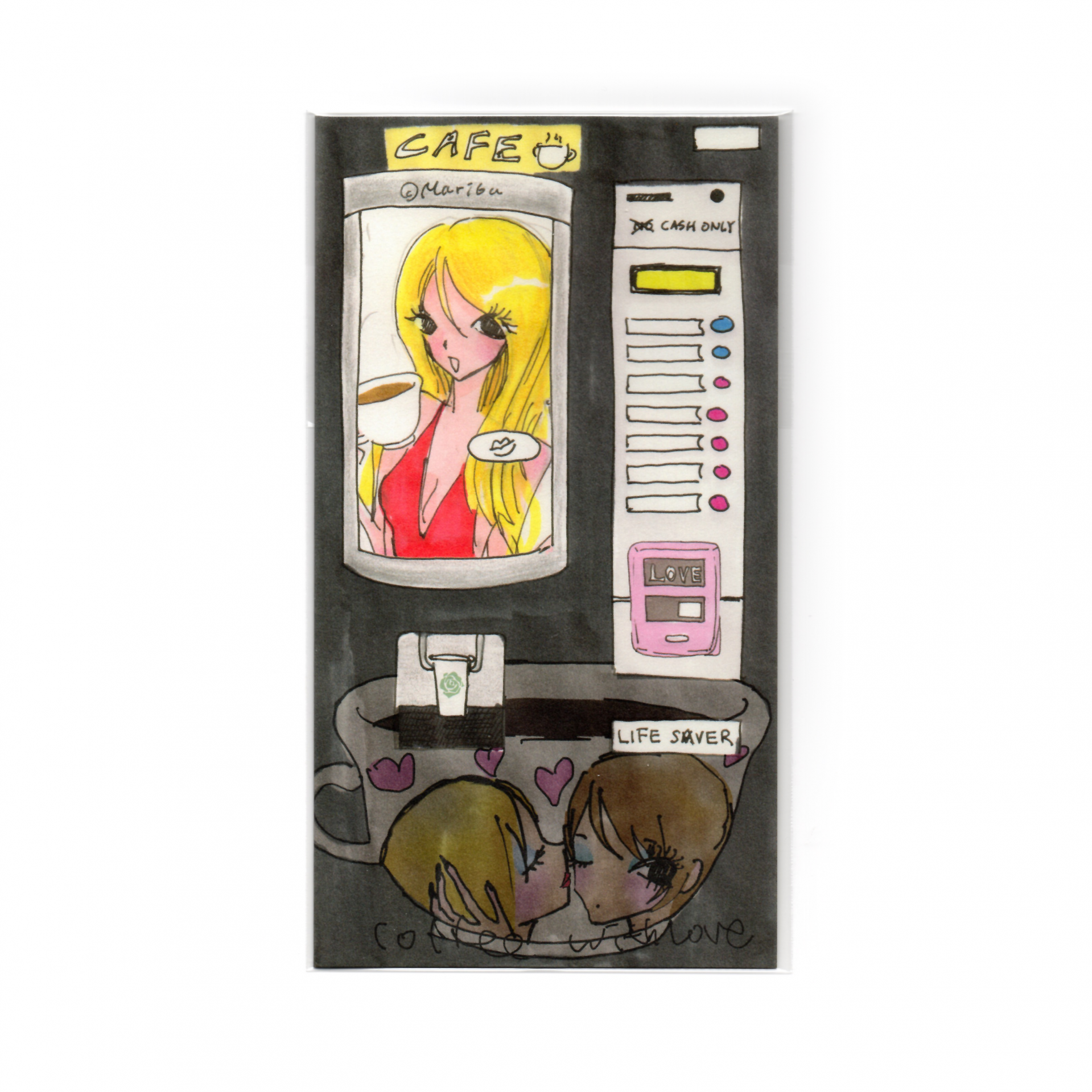 [MARIBU] Coffee machine folding postcard