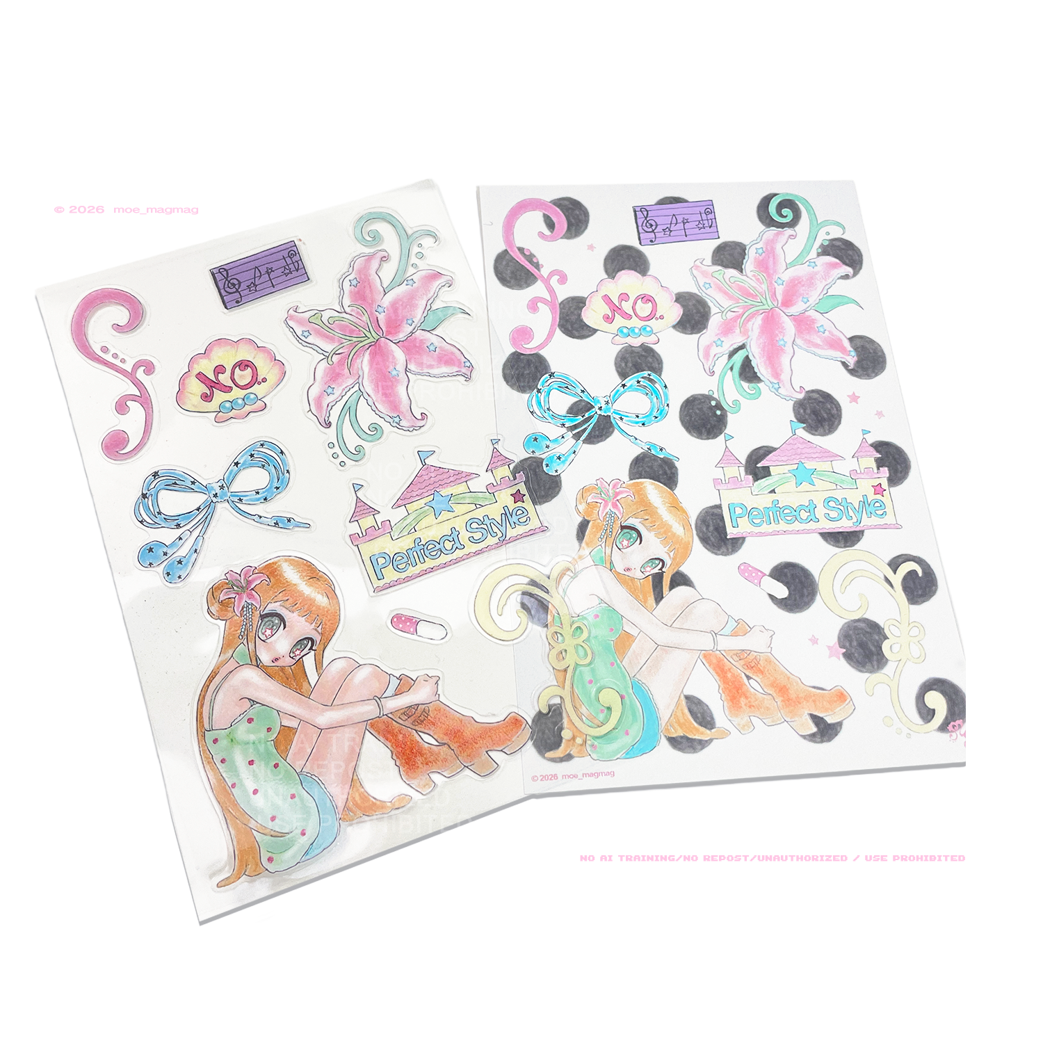 PINK LILY GIRL sticker