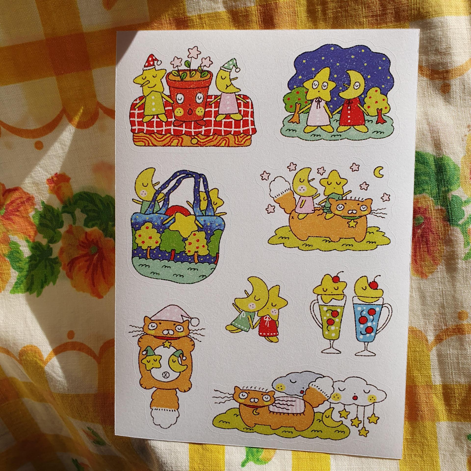 a night of stars and the moon sticker