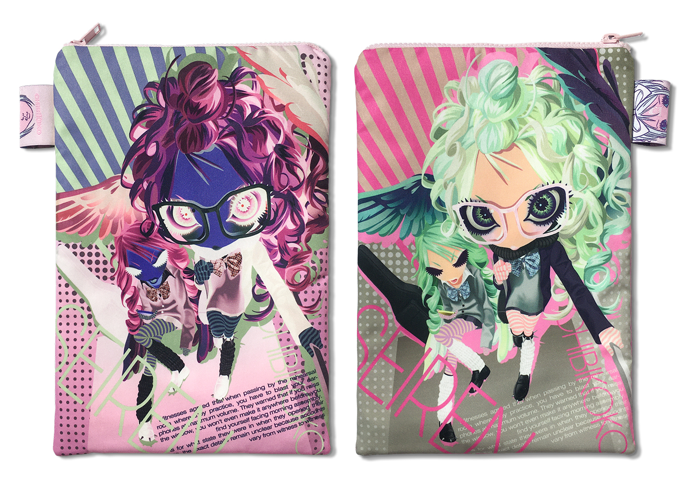 [ChiBiKOKO] 高校 SEIREN multi pouch - Pink