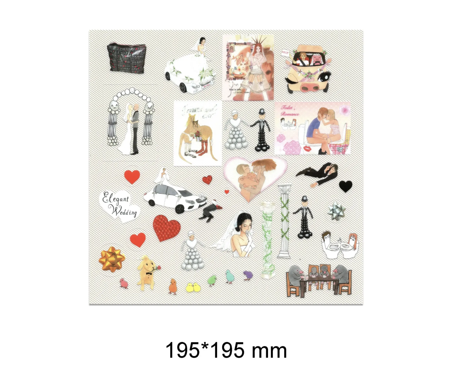 Elegant wedding sticker