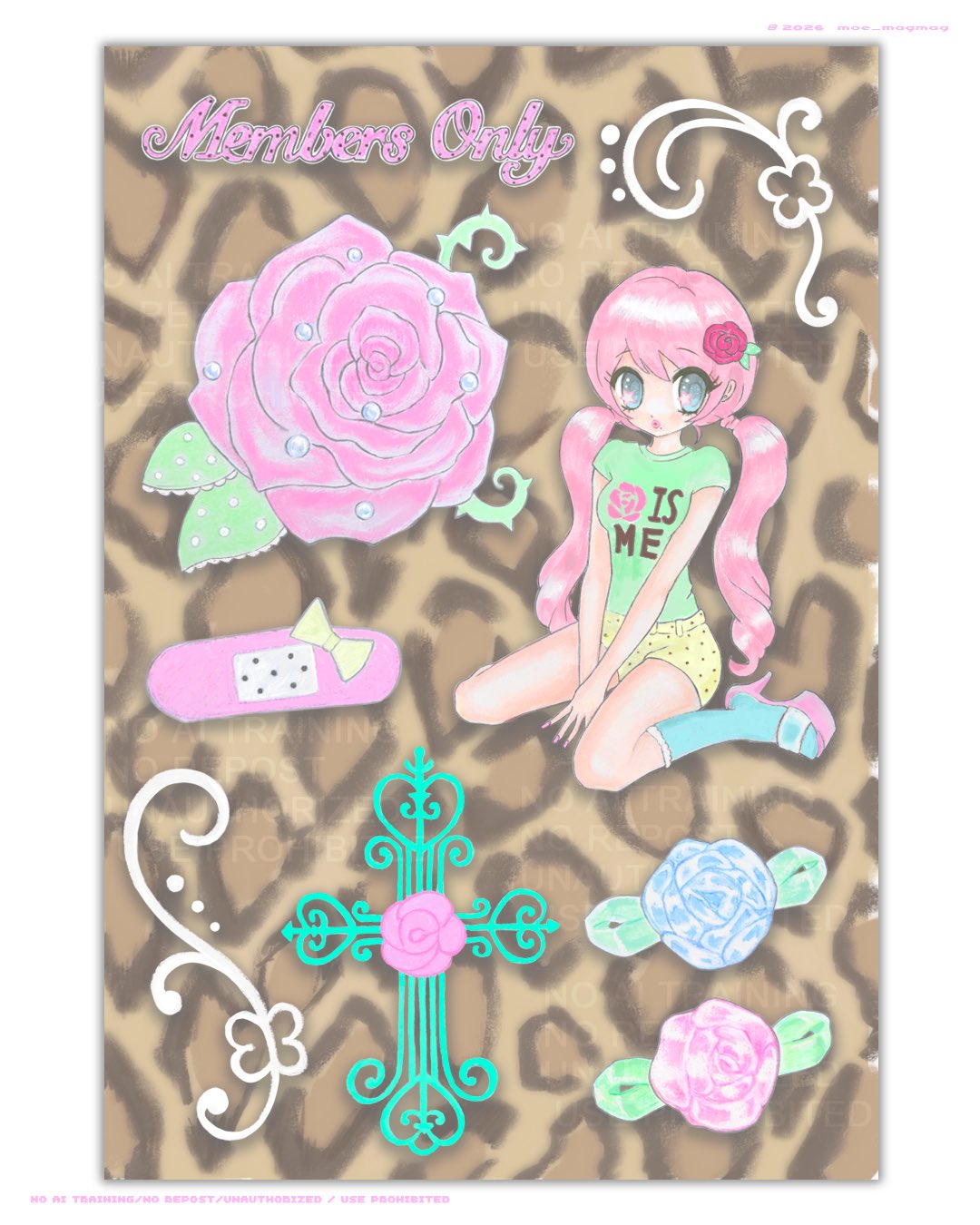 PINK ROSE GAL sticker