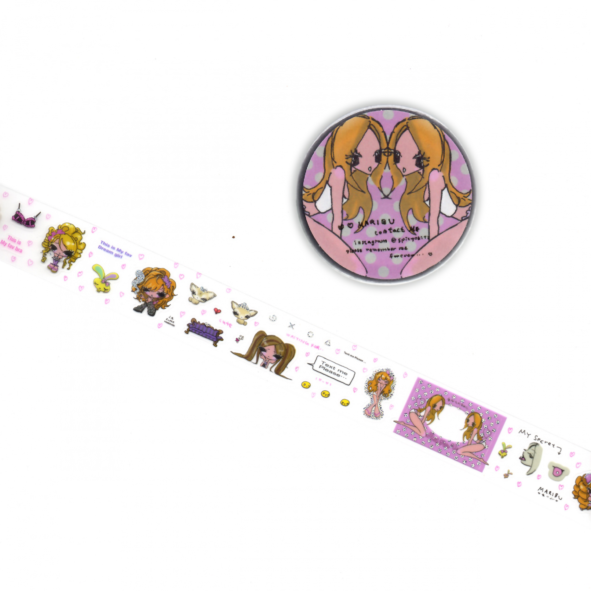 [MARIBU] Favorite Girl ♥ hologram kiss-cut sticker