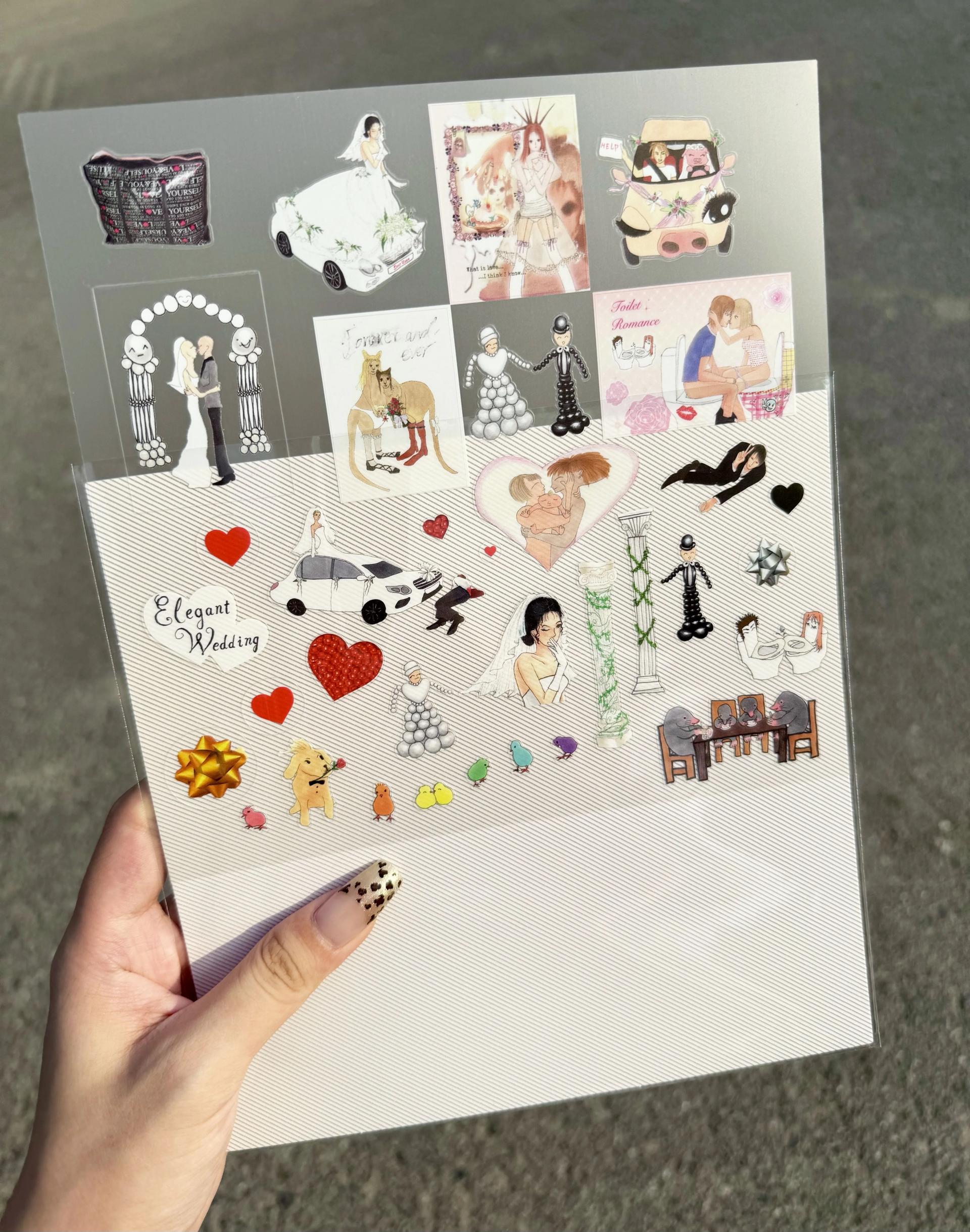 Elegant wedding sticker