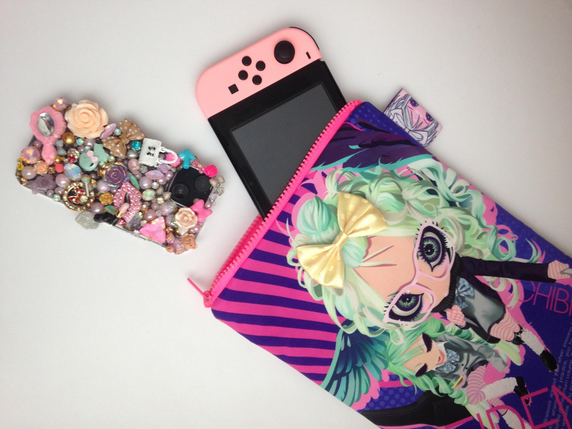 [ChiBiKOKO] 高校 SEIREN multi pouch - Pink