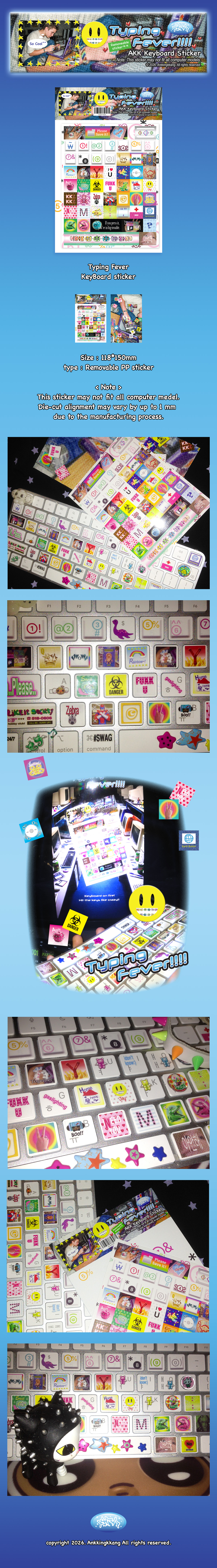 [Ankkingkkang] Typing Fever keyboard sticker