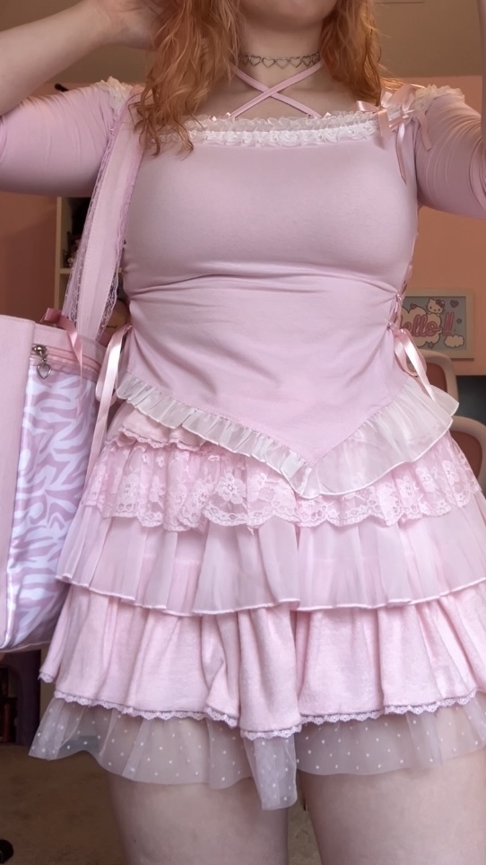Dolly Hime Off-shoulder t (babypink) : SHUSHU CHERRY