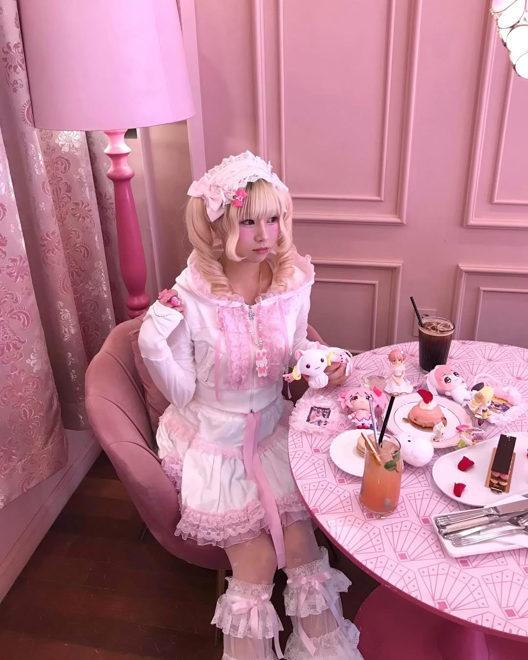Dolly Hime Training Set-up (white x pink) : SHUSHU CHERRY