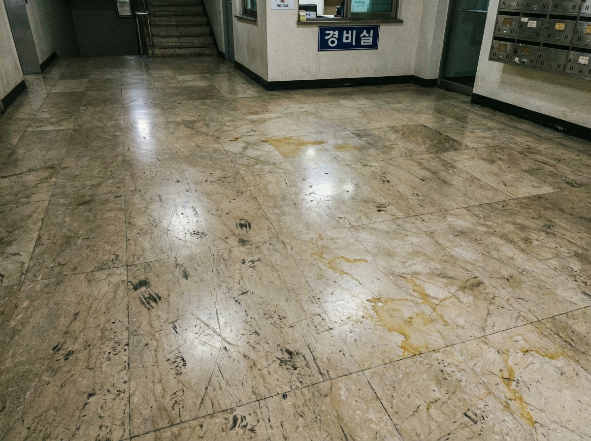 대리석 광택 복원 전